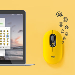 Logitech POP - Mouse customisable emoji optical 4 buttons wireless Bluetooth 5.1 blast