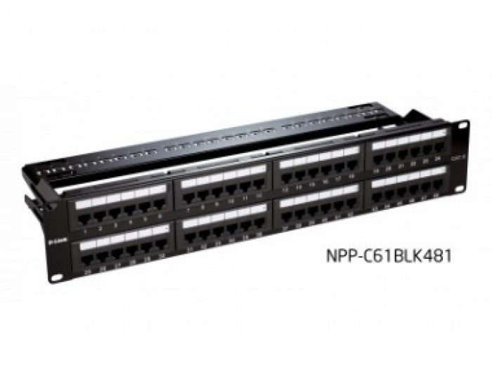 Dlink 48 Port Cat 6 Patch Panel FULLY LOADED