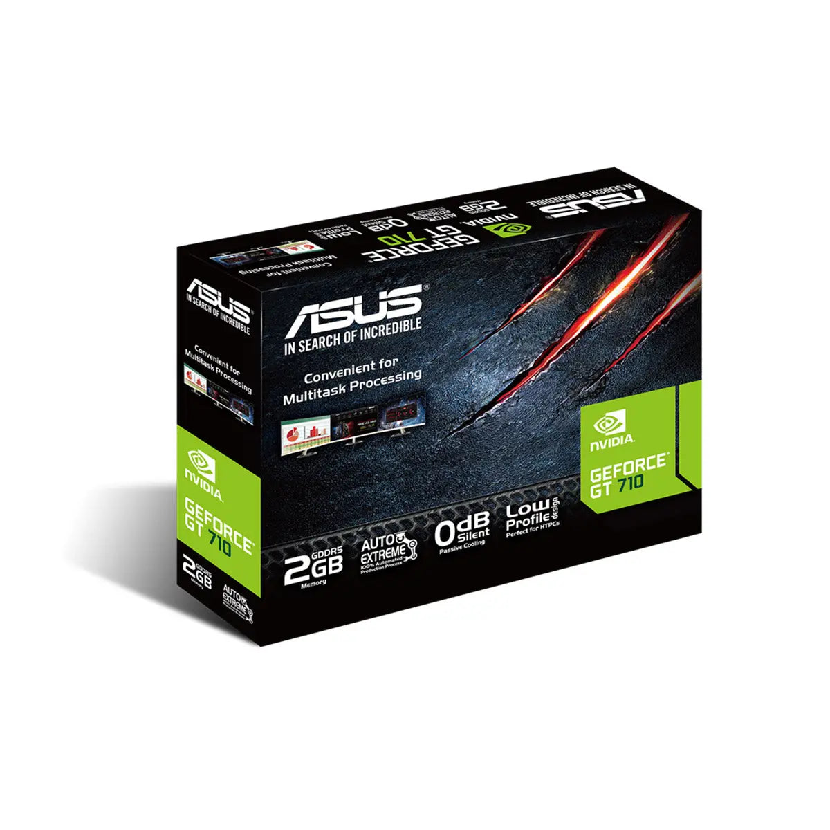 ASUS GeForce GT710 2GB GDDR5 64-Bit Graphics Card with 0db Efficient Cooling