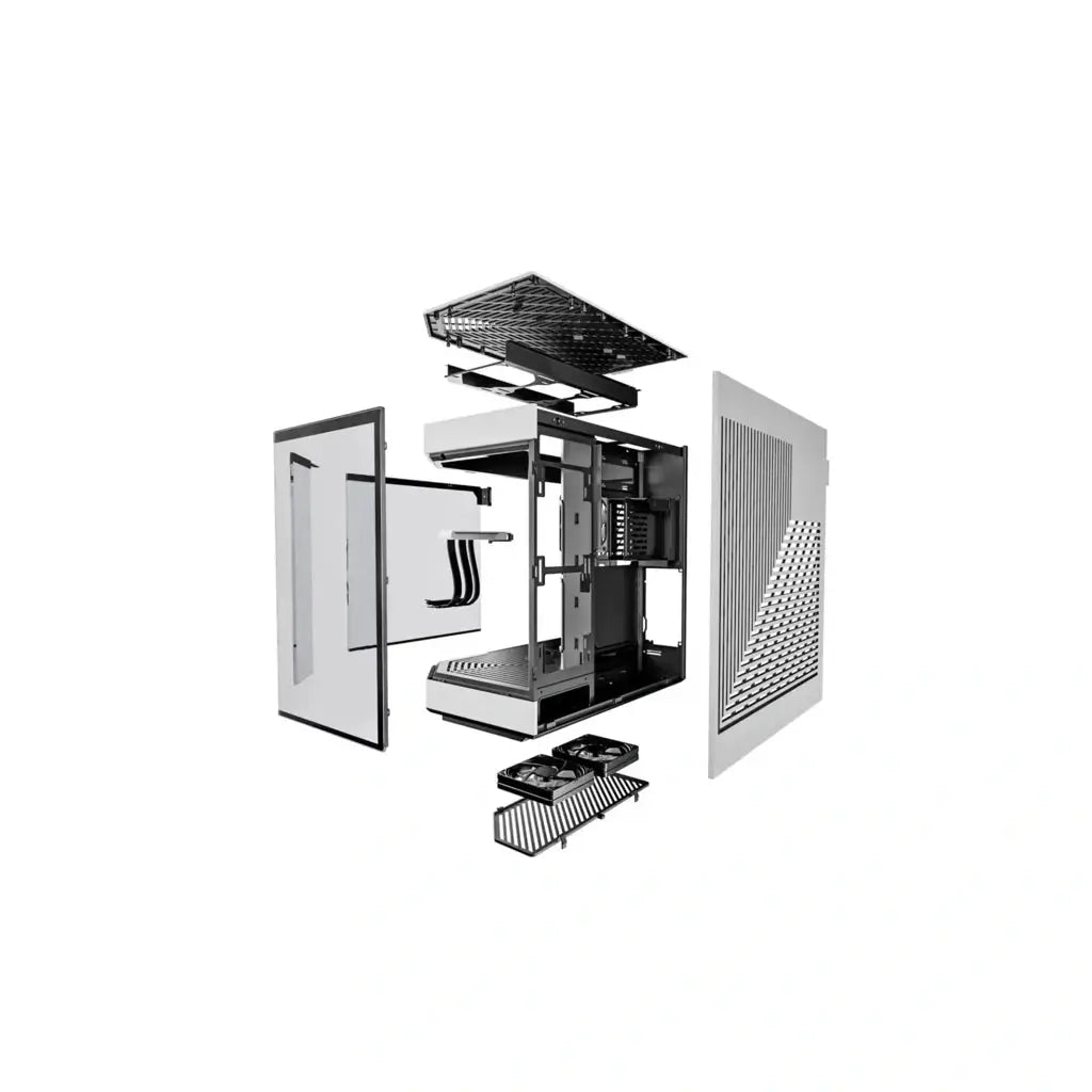 HYTE Y60 Premium Mid-Tower PC ATX Case with Panoramic Glass-(Black/White)