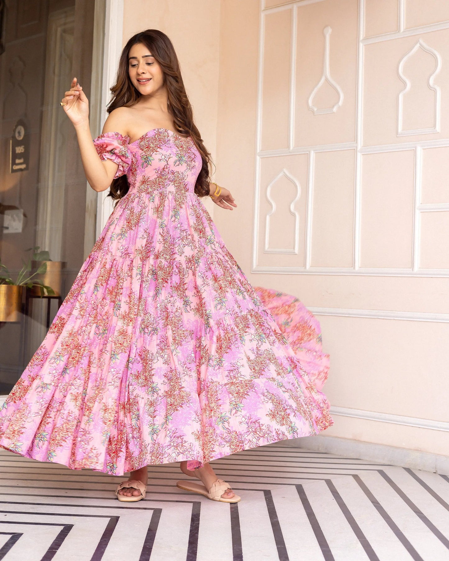 Alba Tier Cotton Dress My Store