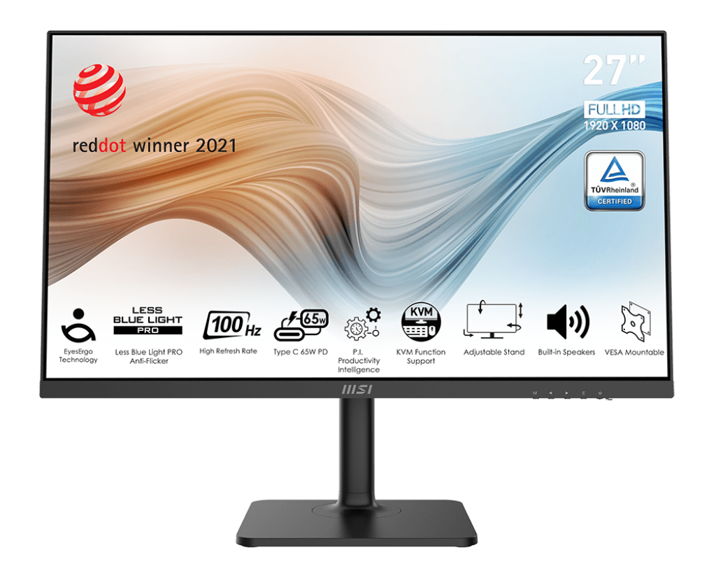MSI Modern MD272XP 27" FHD 100Hz IPS Built-in-Speaker Monitor-Black