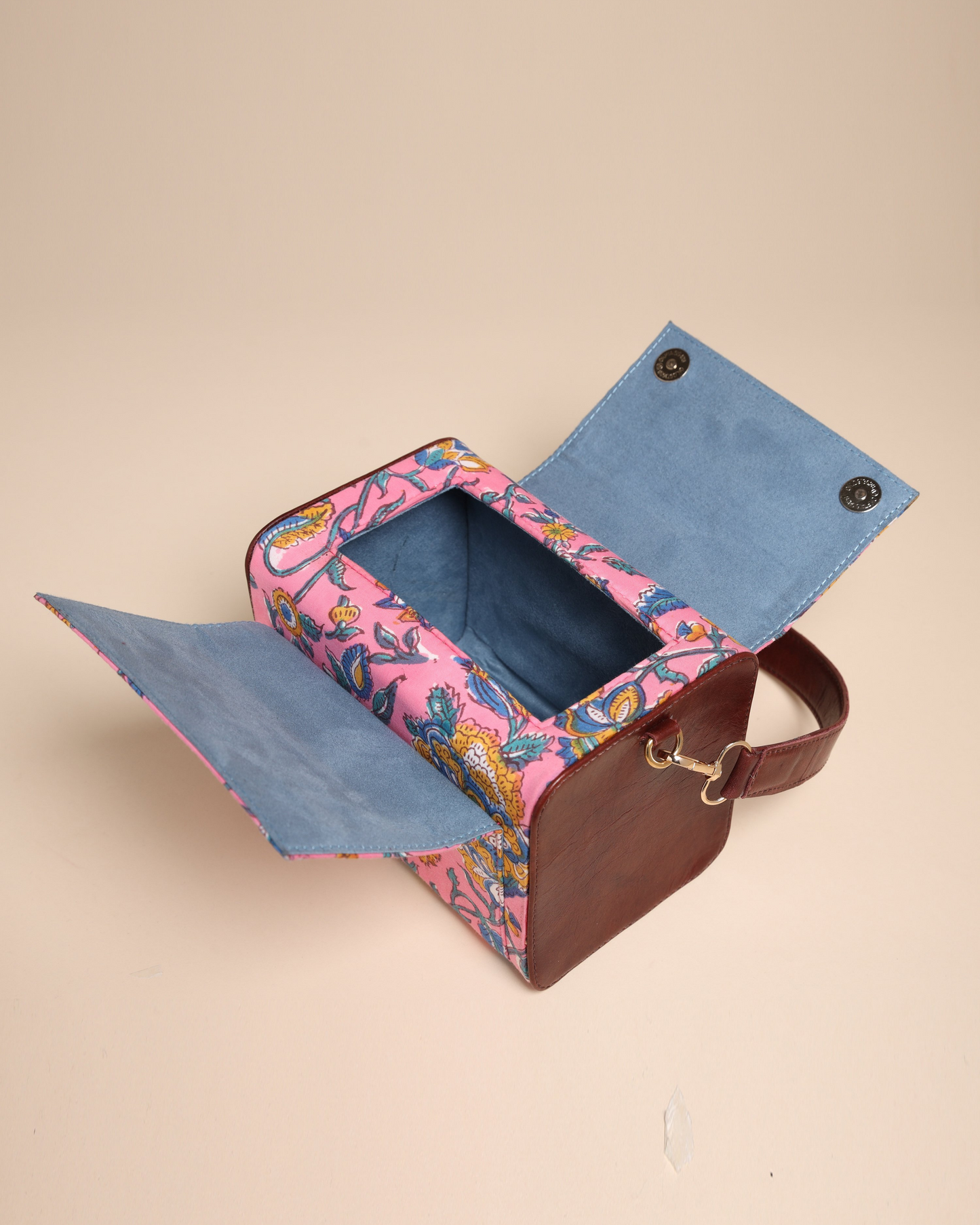 Adara Cotton Block Printed Satchel Bag Quick Cart