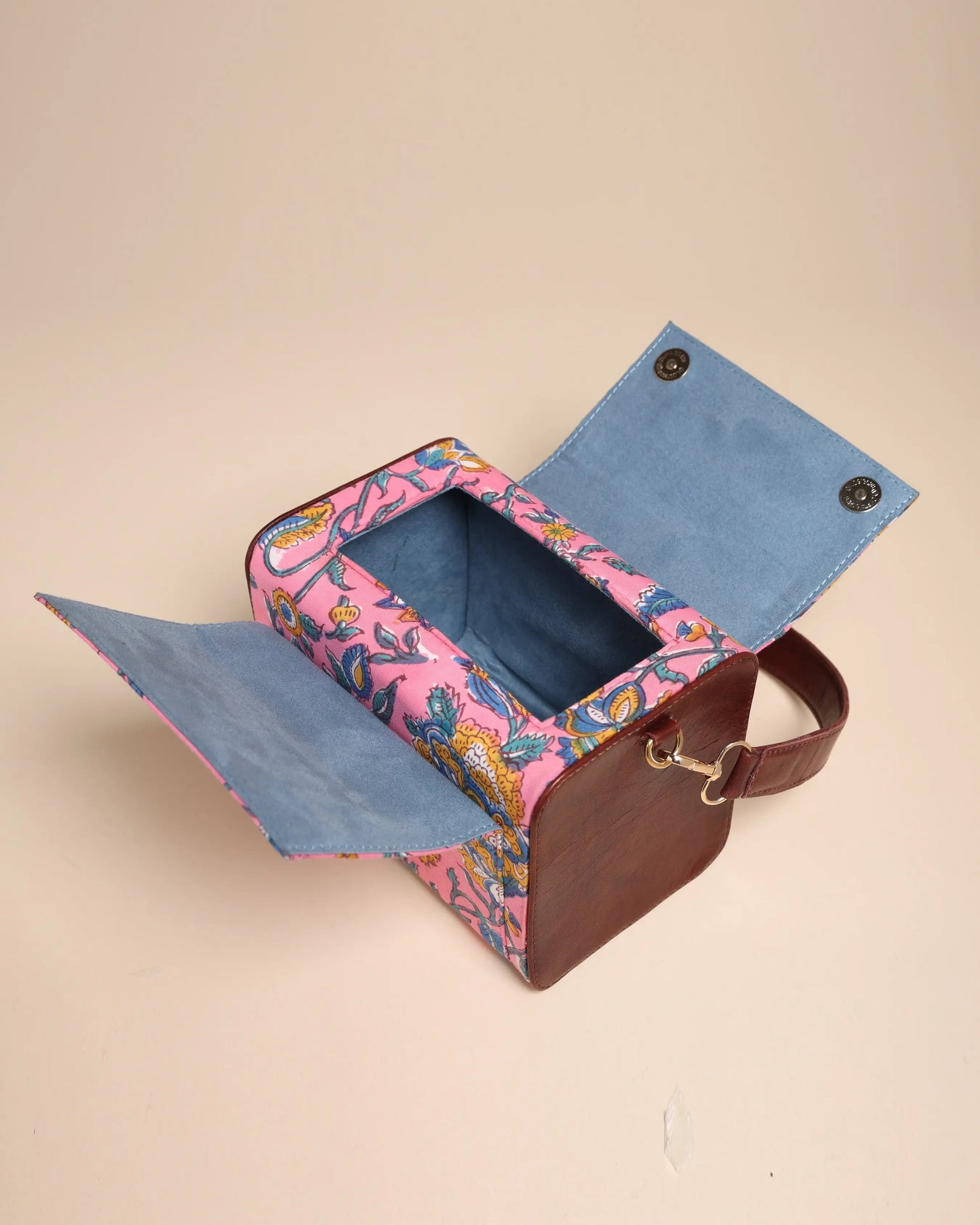 Adara Cotton Block Printed Satchel Bag My Store