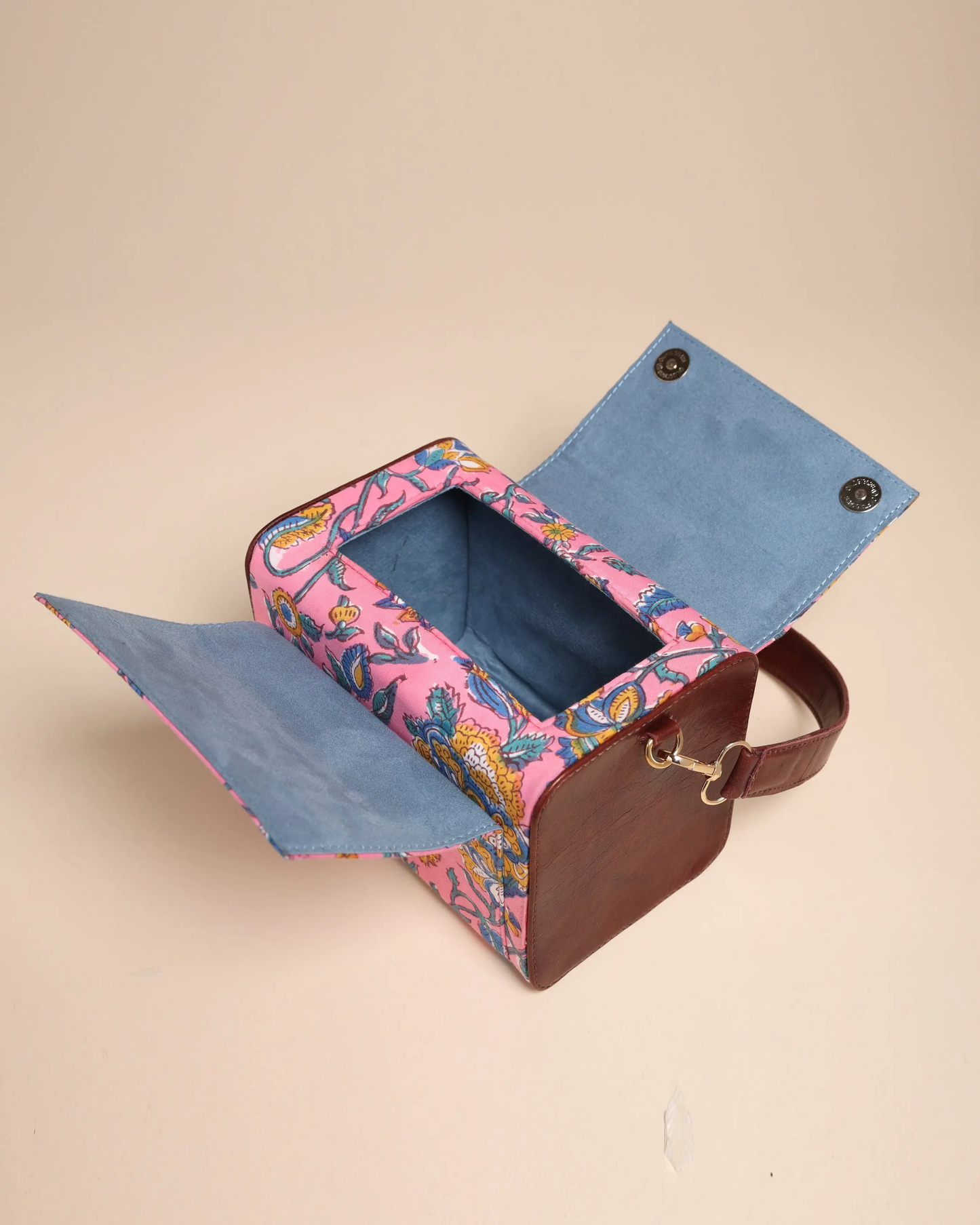 Adara Cotton Block Printed Satchel Bag My Store