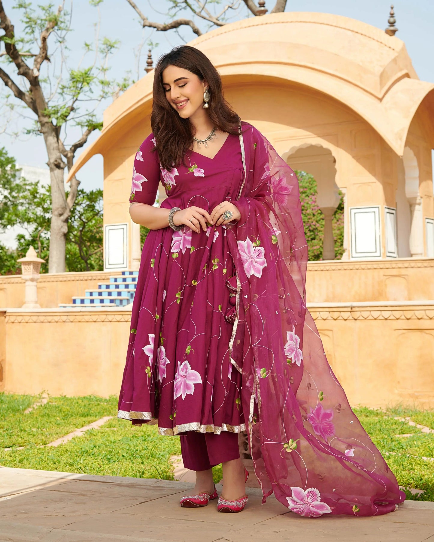 Mudika Handpainted Cotton Suit Set My Store