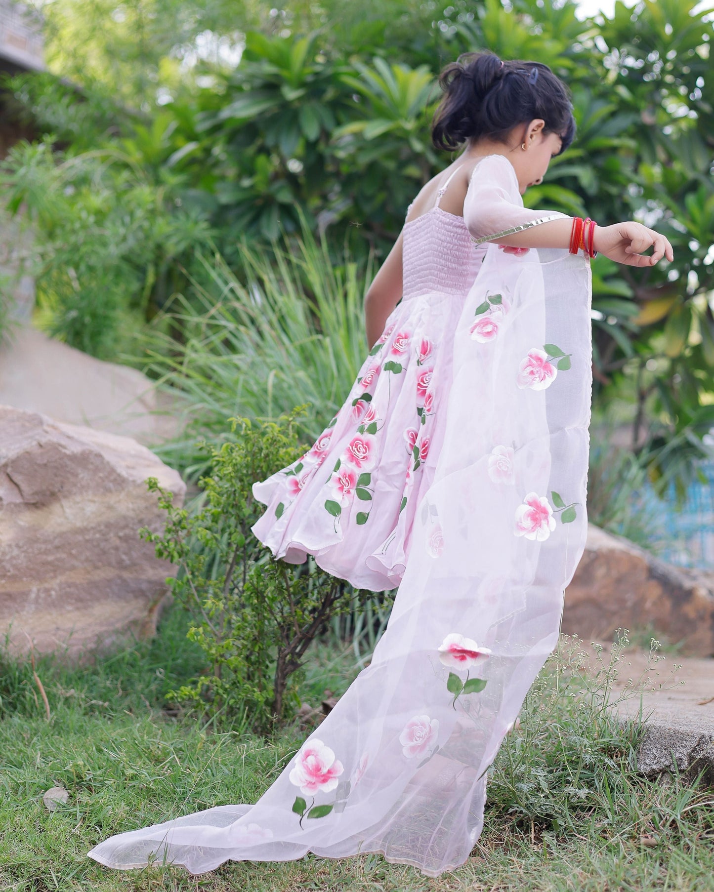 Dipsi Handpainted Satin Suit Set My Store