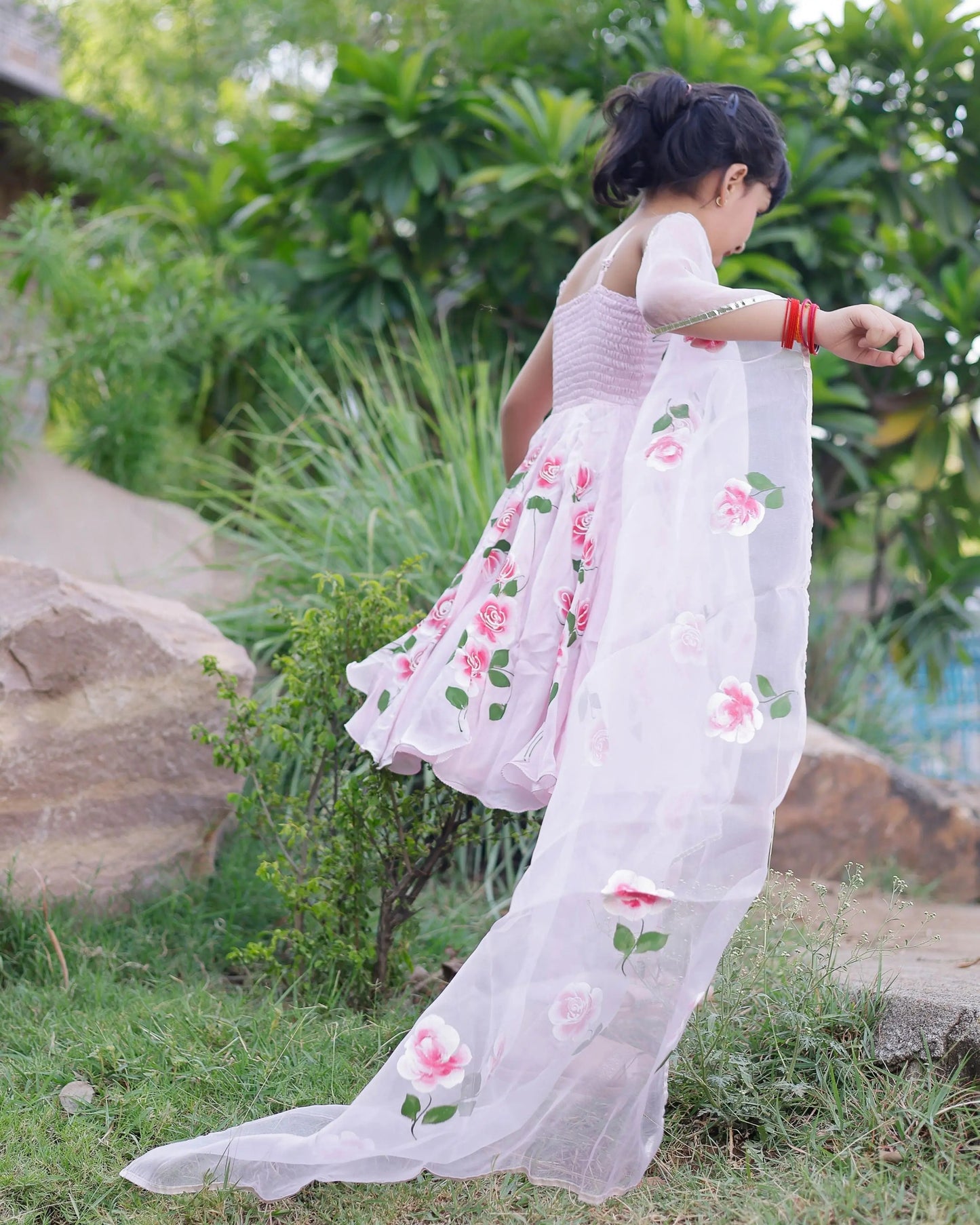 Dipsi Handpainted Satin Suit Set My Store