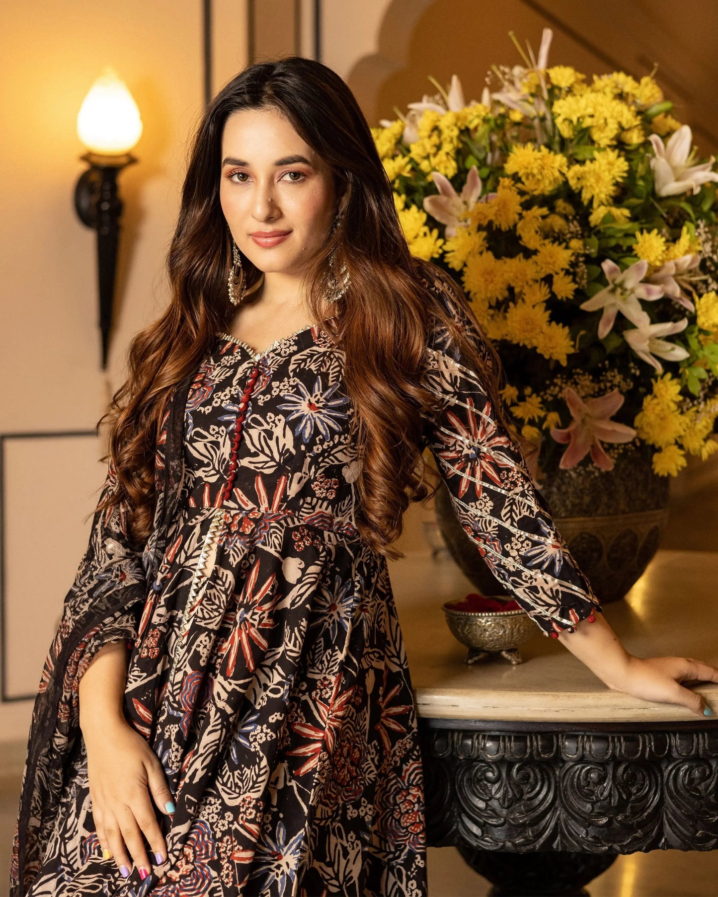 Aranya Handblock Gotapatti Sharara Set My Store