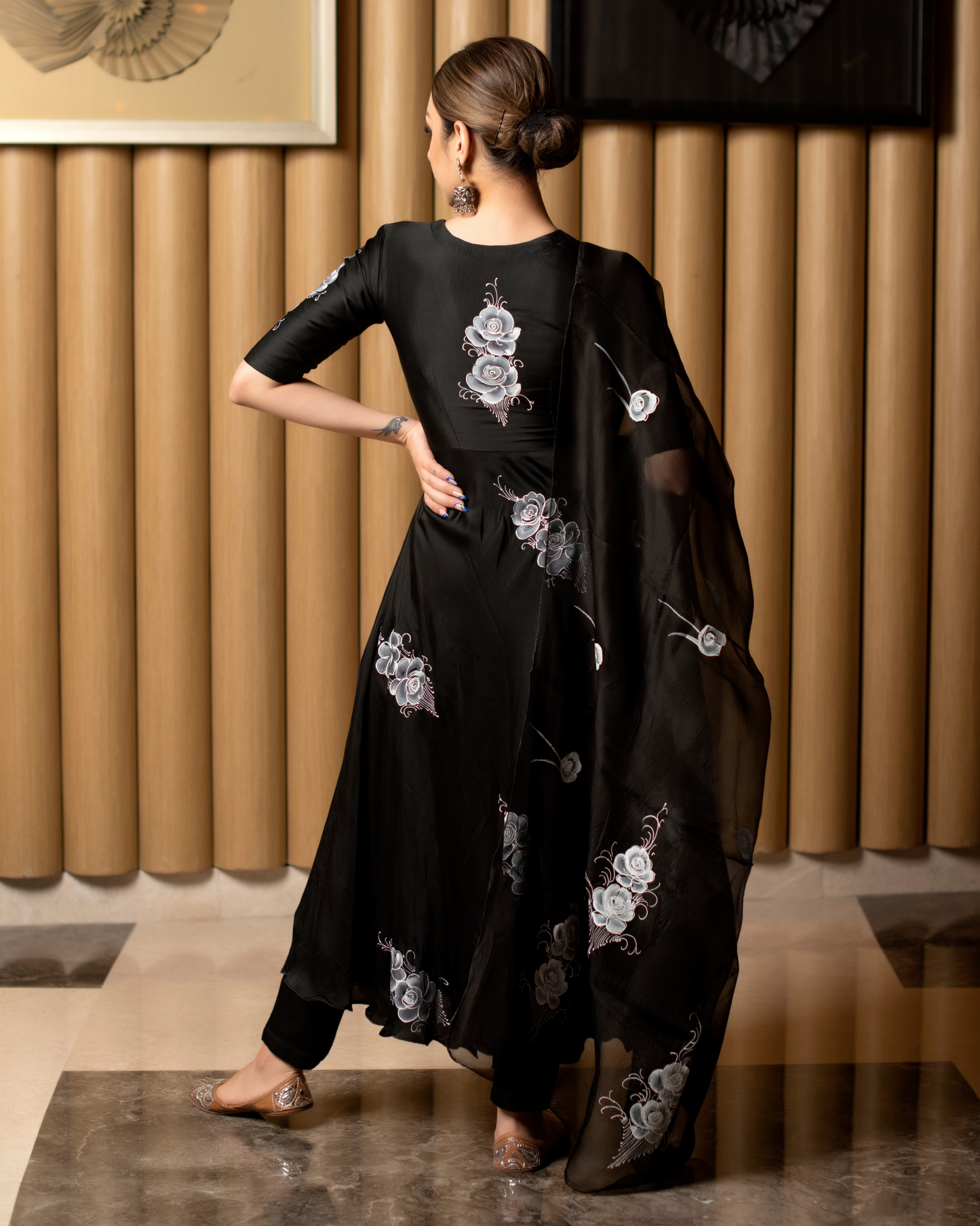 Leather Black Handpainted Suit Set Quick Cart