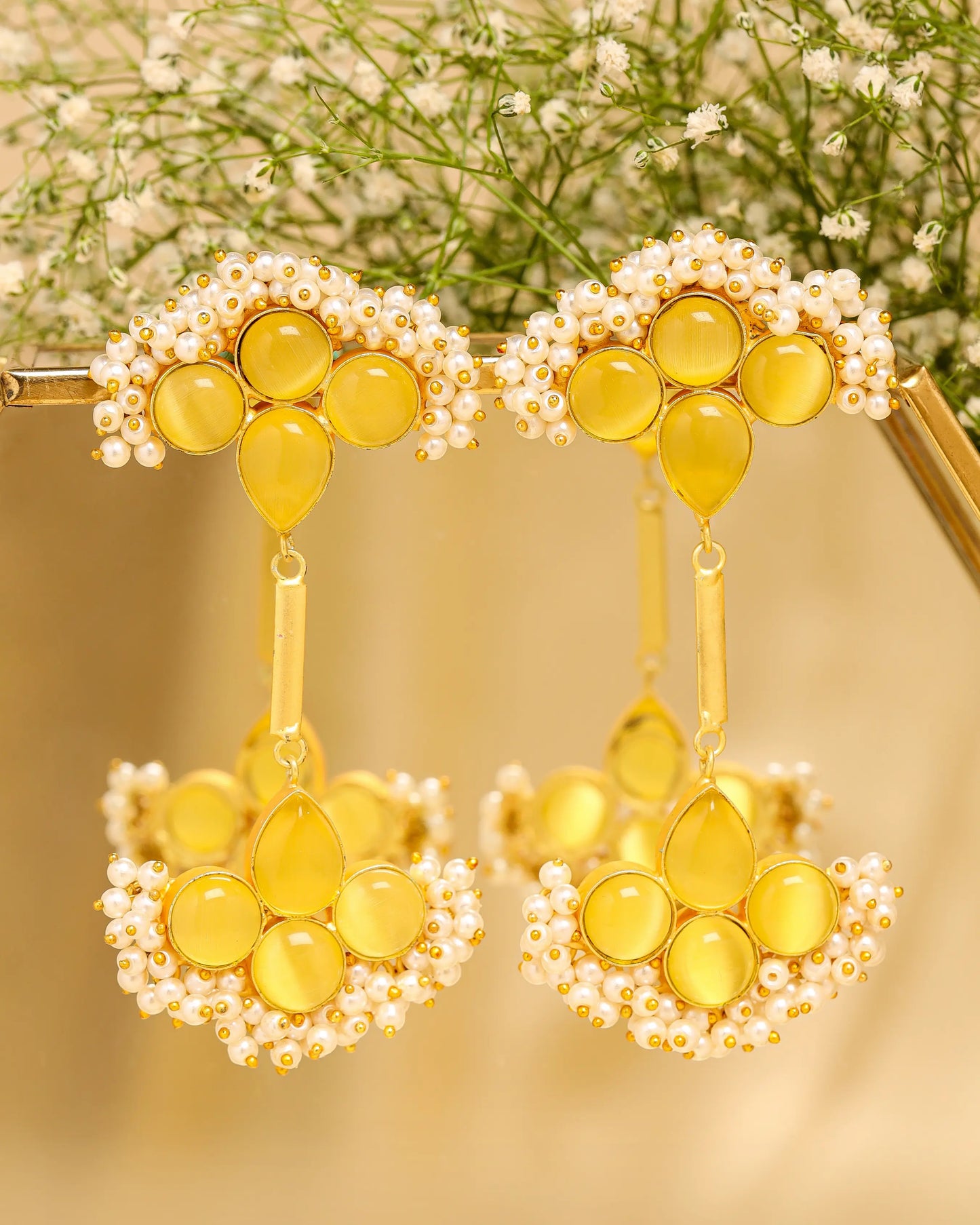 Cyber Yellow Handcrafted Earrings My Store