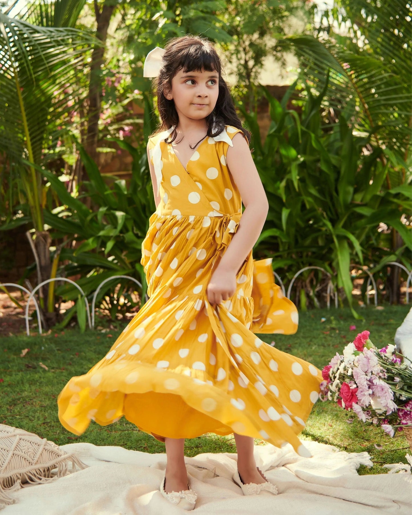 Buttercup Tier Polka Cotton Dress My Store