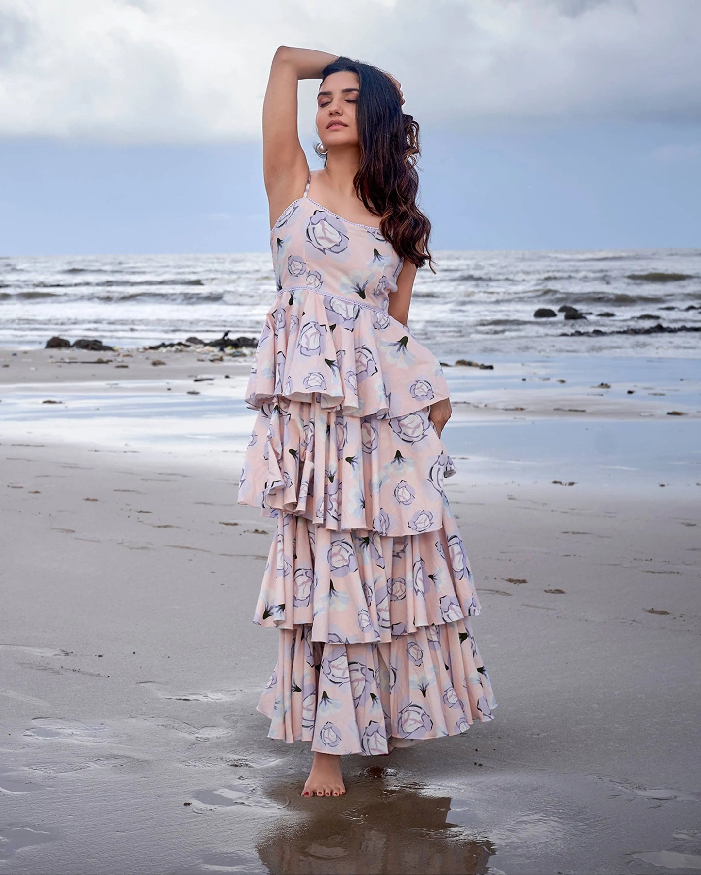 Robin Pink Printed Cotton Dress My Store