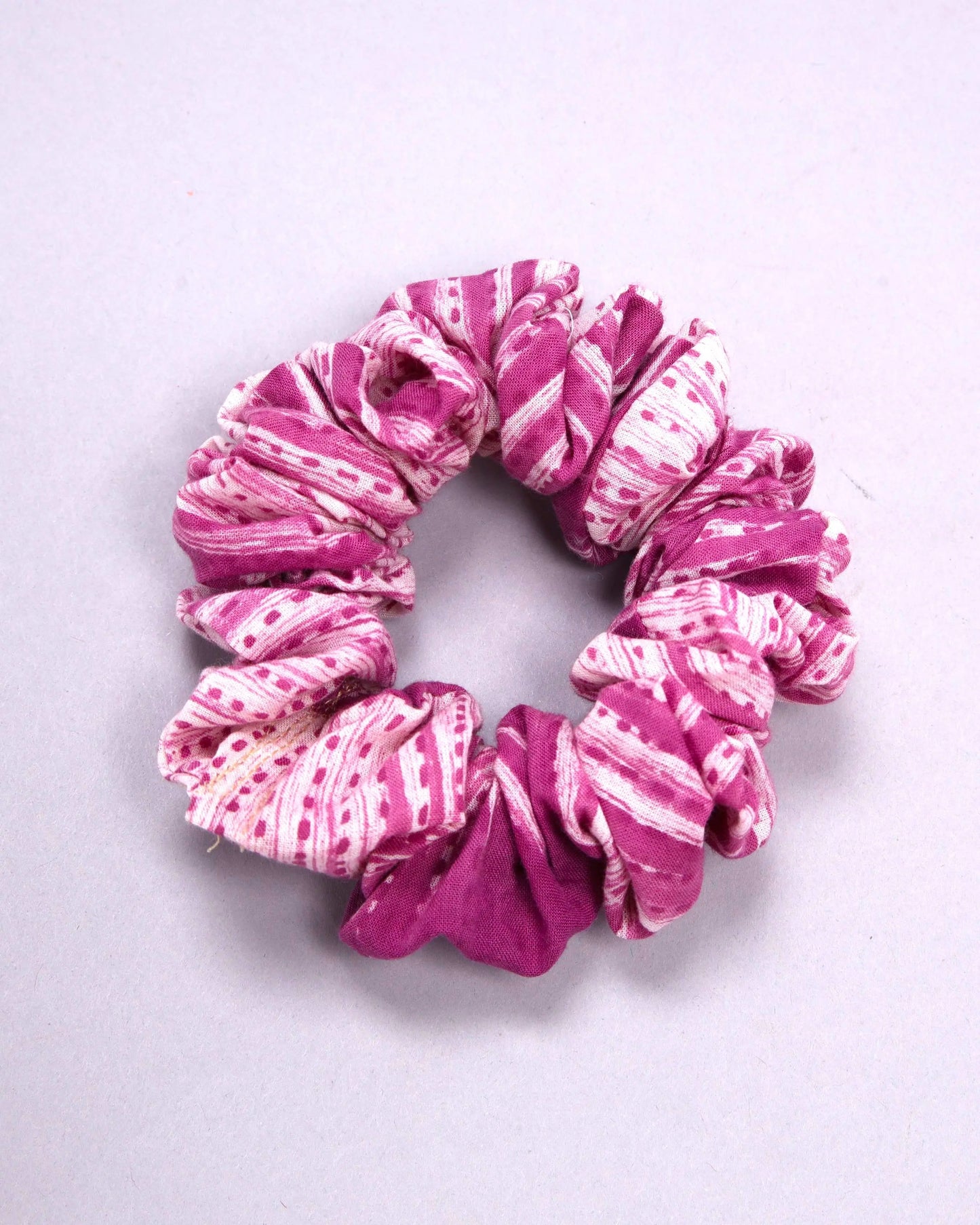 Orchid Bloom Cotton Handblock Scrunchie My Store
