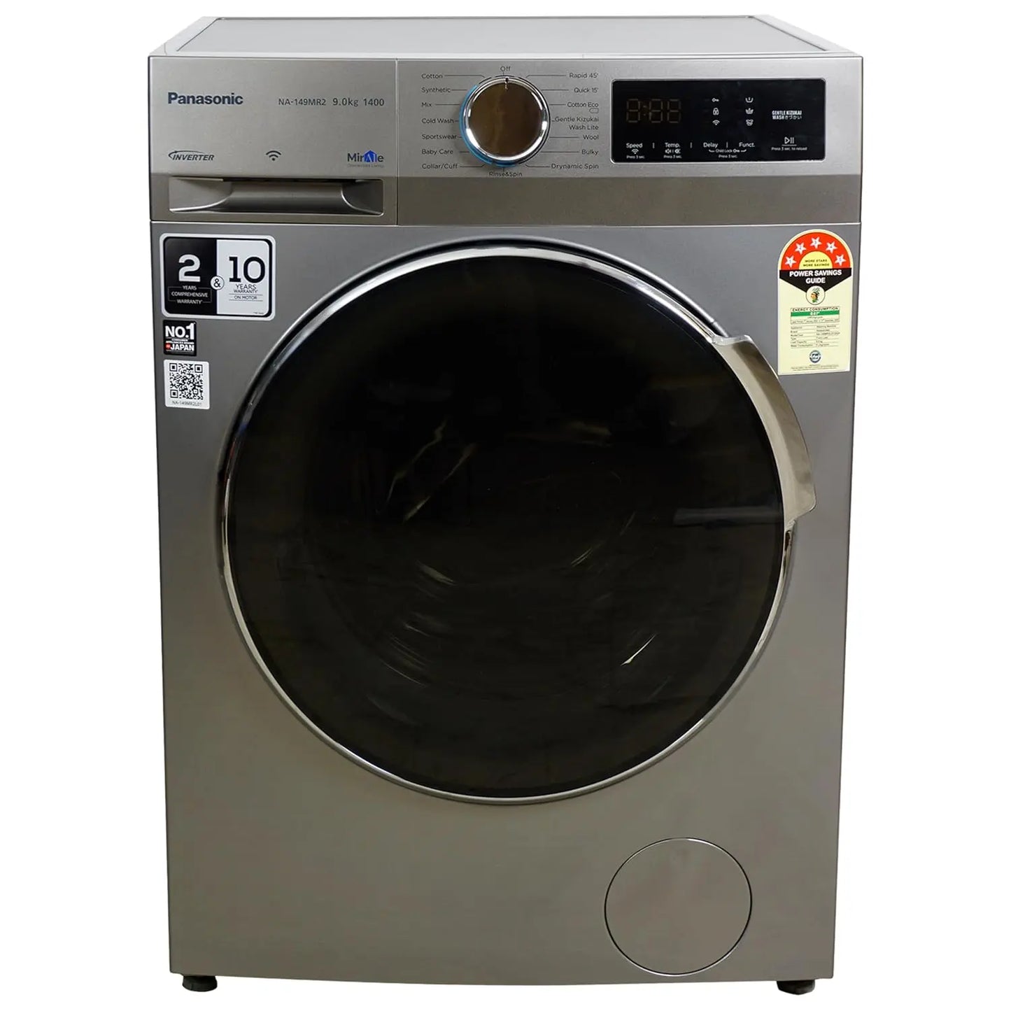 Panasonic 9 kg 5 Star Inverter Fully Automatic Front Loading Washing Machine (NA-149MR2L01) My Store