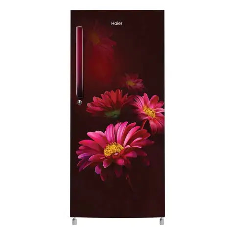 Haier 190 L, 3 Star, Red Hilton Finish Direct Cool Single Door Refrigerator (HRD-2103CRH-P) My Store