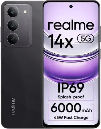 Realme 14X 5G | 6GB+128GB | CRYSTAL BLACK My Store
