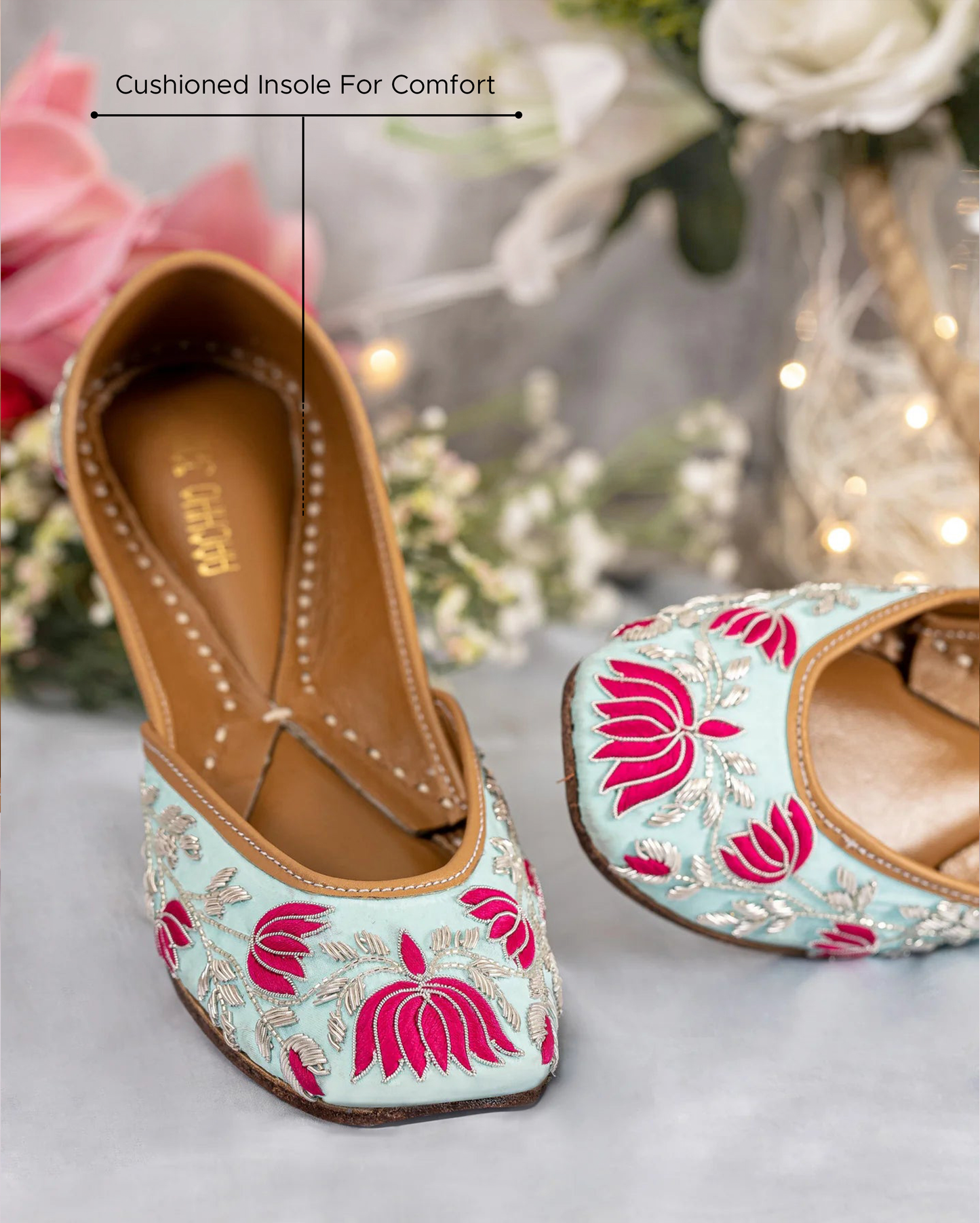 WATER LOTUS HANDCRAFTED JUTTI