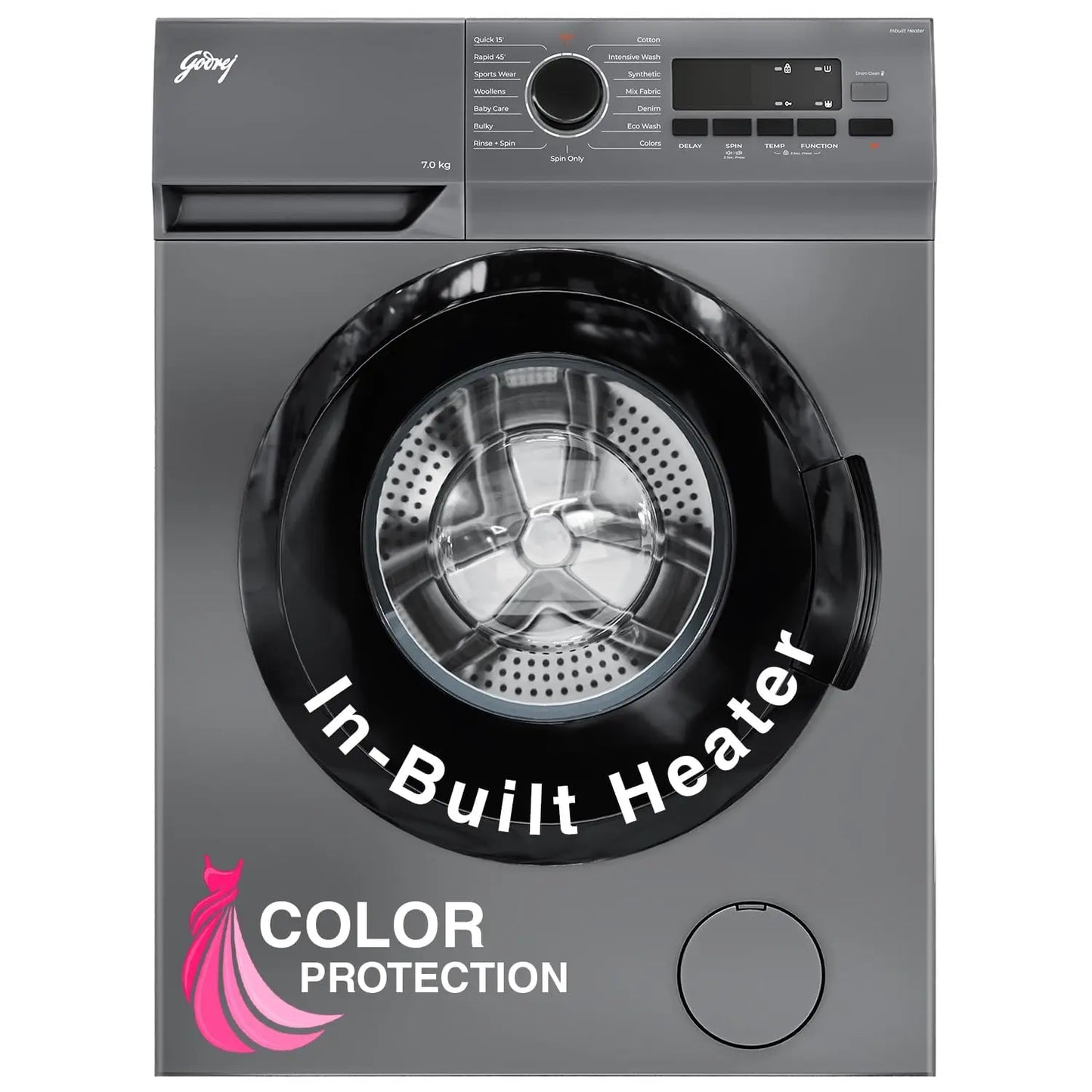 Godrej 7 Kg Eco-Wash Fully Automatic Front Load Washing Machine (WFEON ARG 7012 FEBT SLSR) My Store