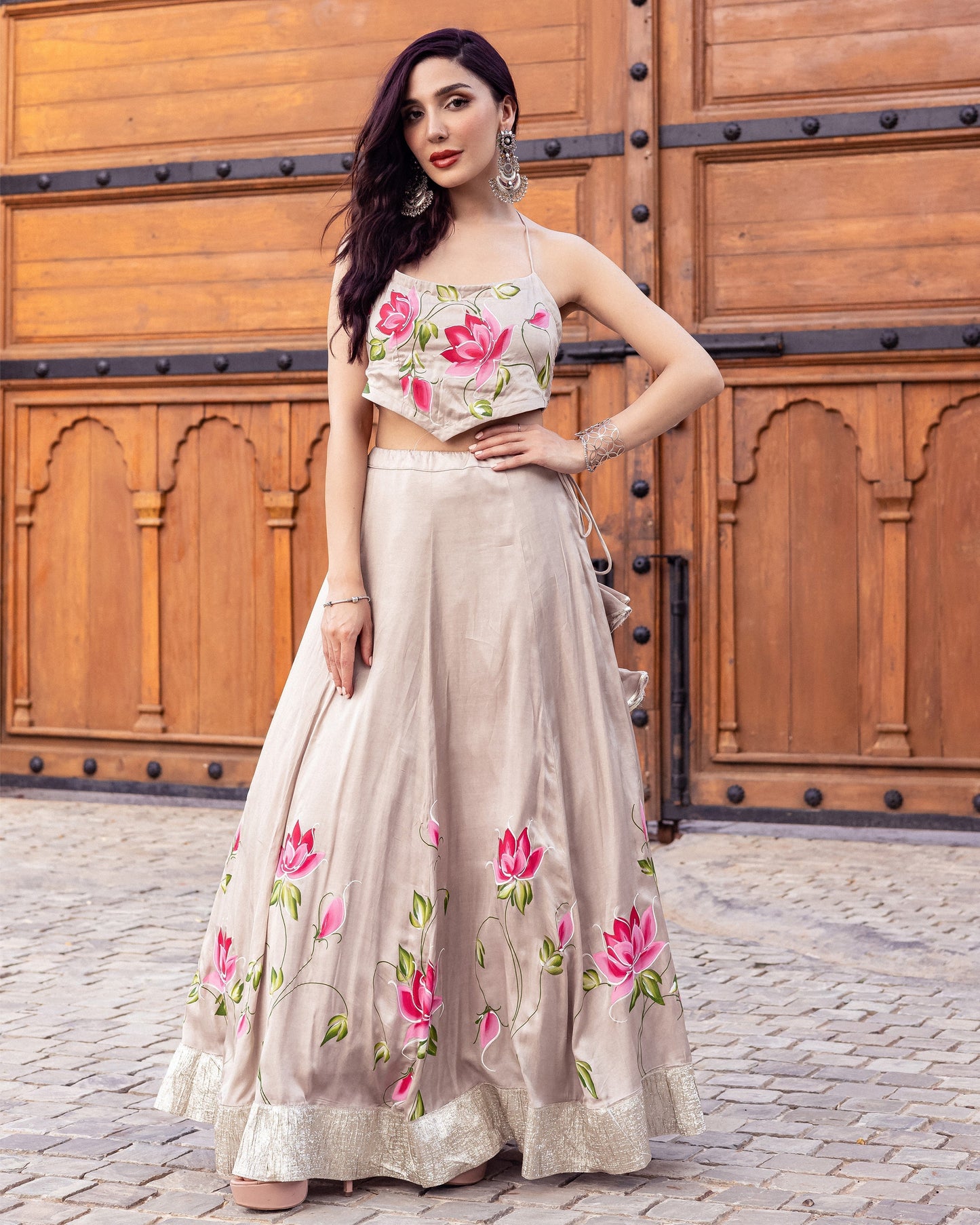 Sakani Handpainted Lehenga Set My Store