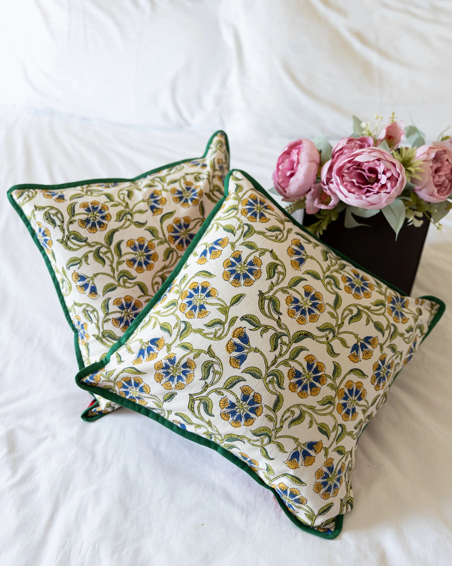 Rojo Handblock Cushion Cover My Store