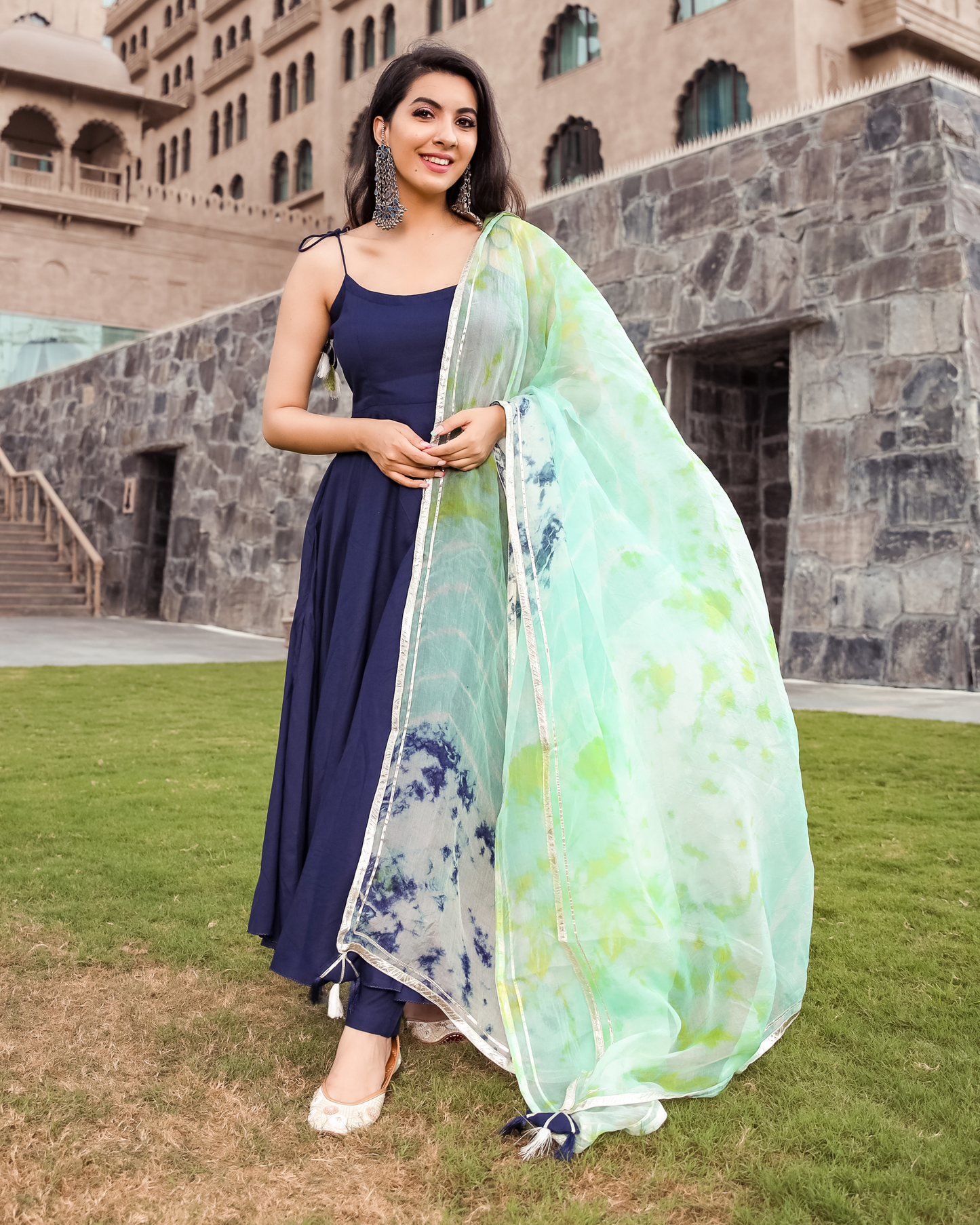 Dark Knight Tie Dye Gota Suit Set Quick Cart