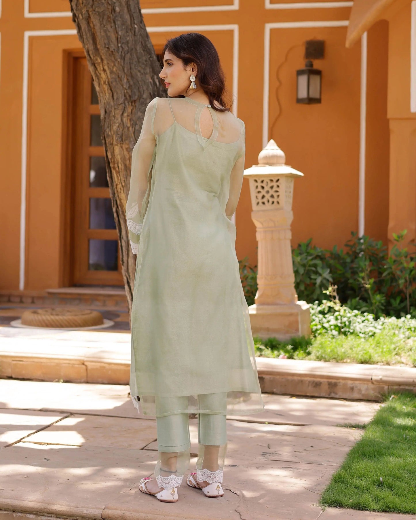 Lucy Organza Straight Kurta Set My Store