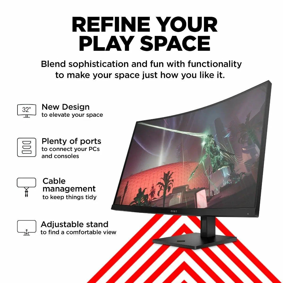 HP OMEN 32C 780K7AA 32" QHD 165Hz 1ms Curved Gaming Monitor My Store