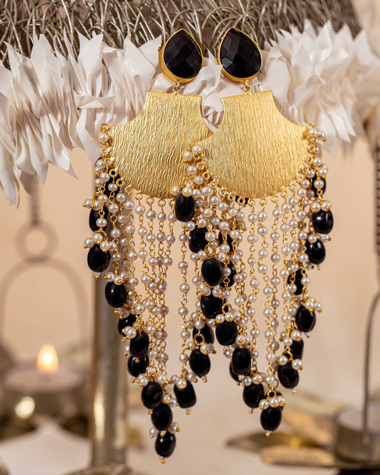 Star Light Handcrafted Brass Earrings Quick Cart