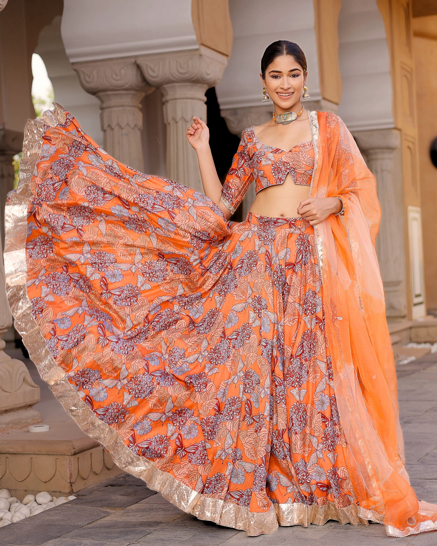 Nayan Chanderi Lehenga Set My Store