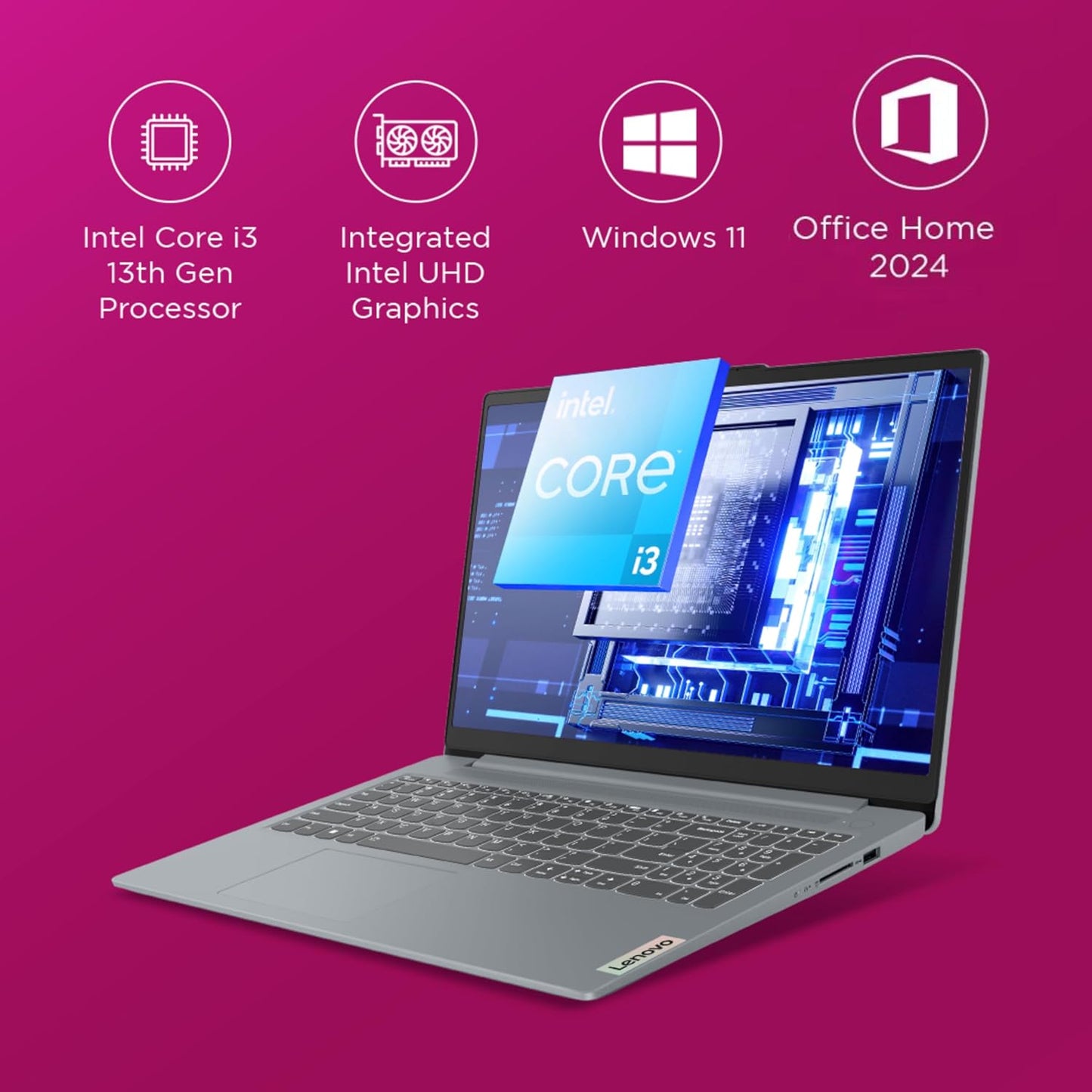 Lenovo IdeaPad Slim 3 13th Gen | Intel Core i3-1315U | 15.6 inch (39.6cm) | FHD Laptop (8GB RAM+512GB SSD+Windows 11)