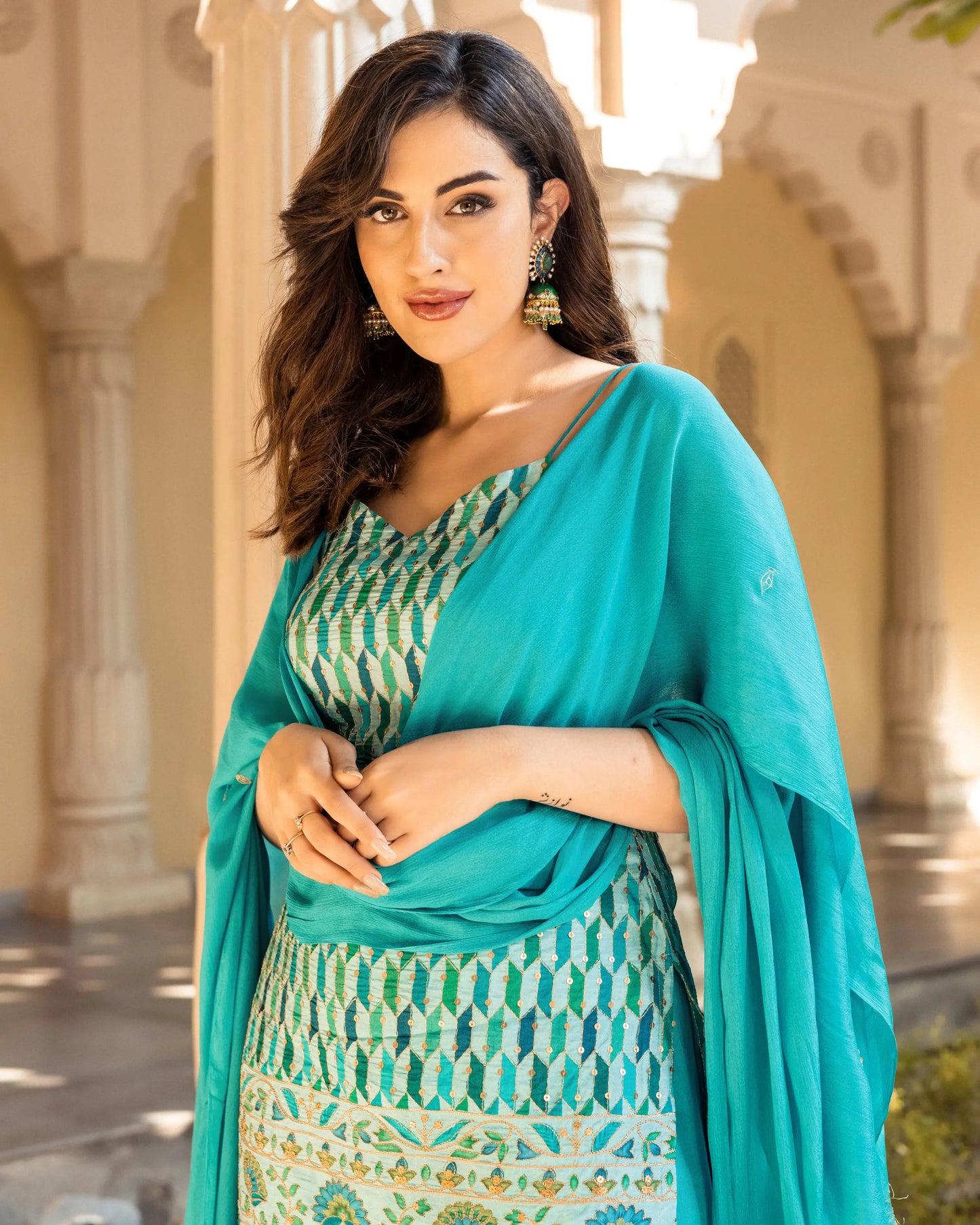 Nazreen Georgette Sharara Set My Store