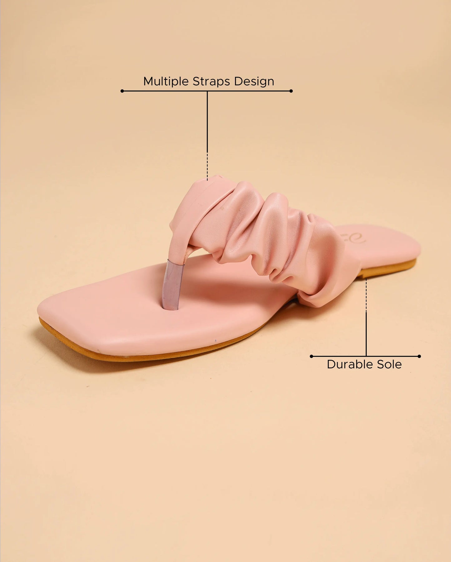 Pink Bachelor Gathered Flats My Store