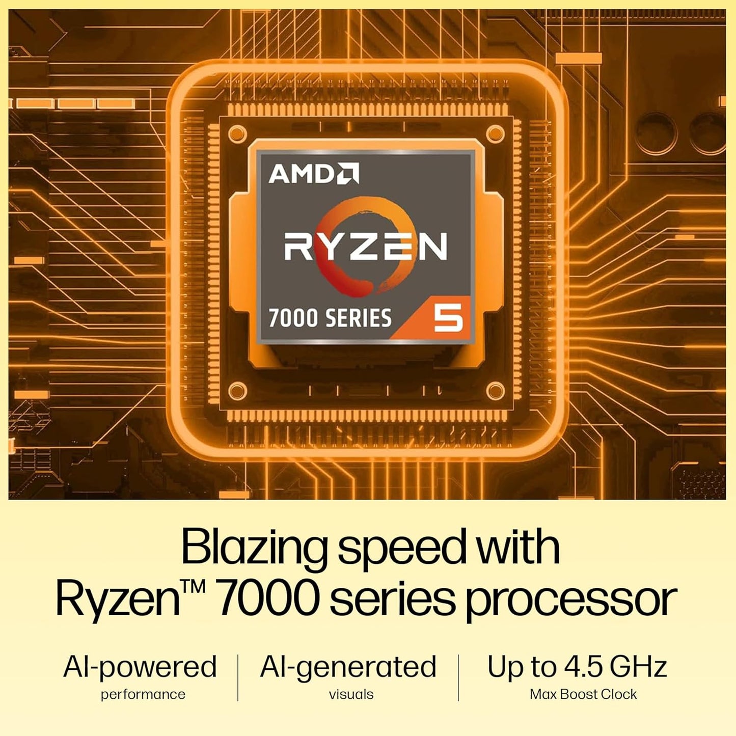 HP Laptop 15.6 Inch, 16GB RAM + 512GB SSD | AMD Ryzen™ 5-7430U processor | AMD Radeon™ Graphics | Windows 11 Home, Silver (15-fc0389AU)