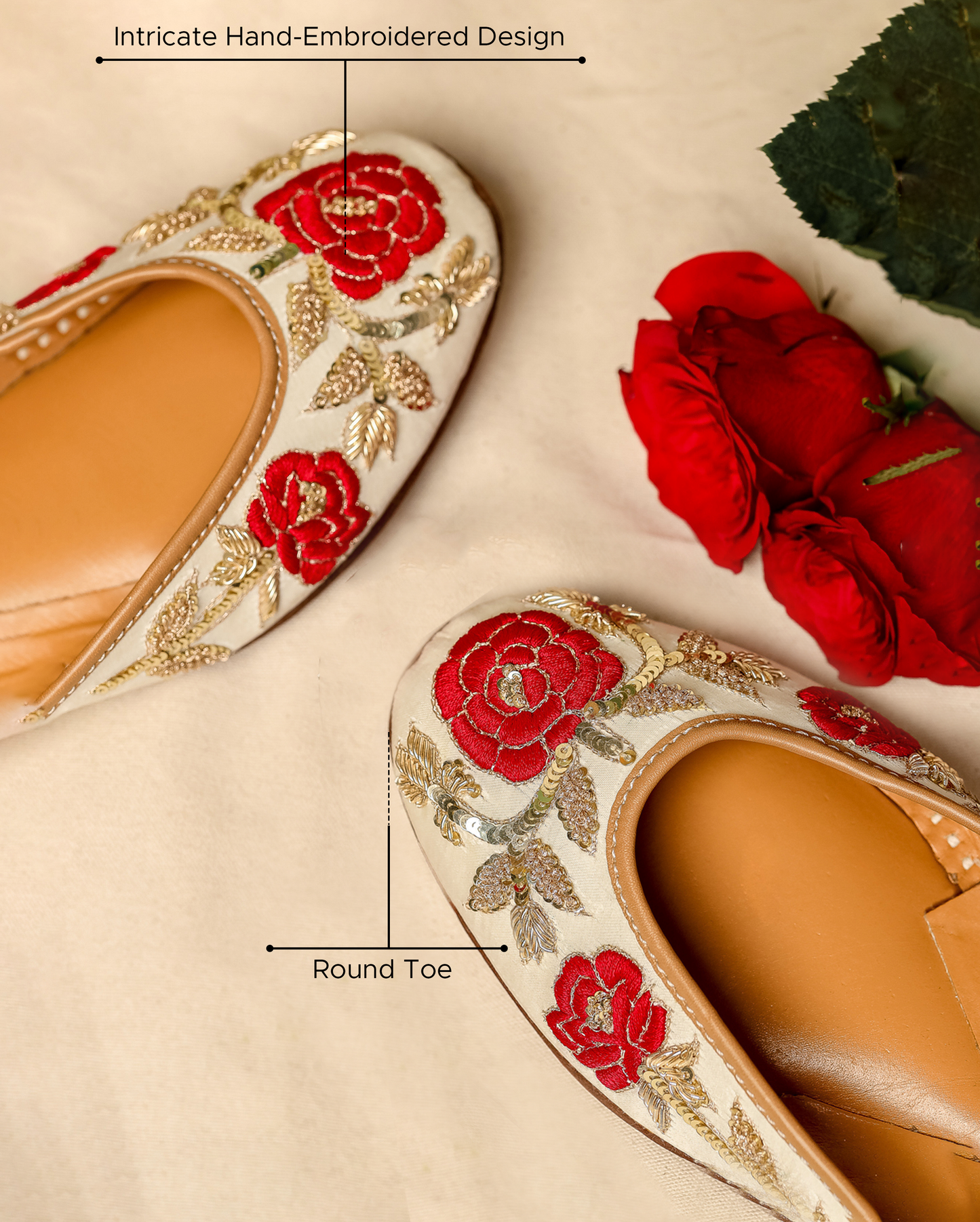 White Portland Handcrafted Jutti