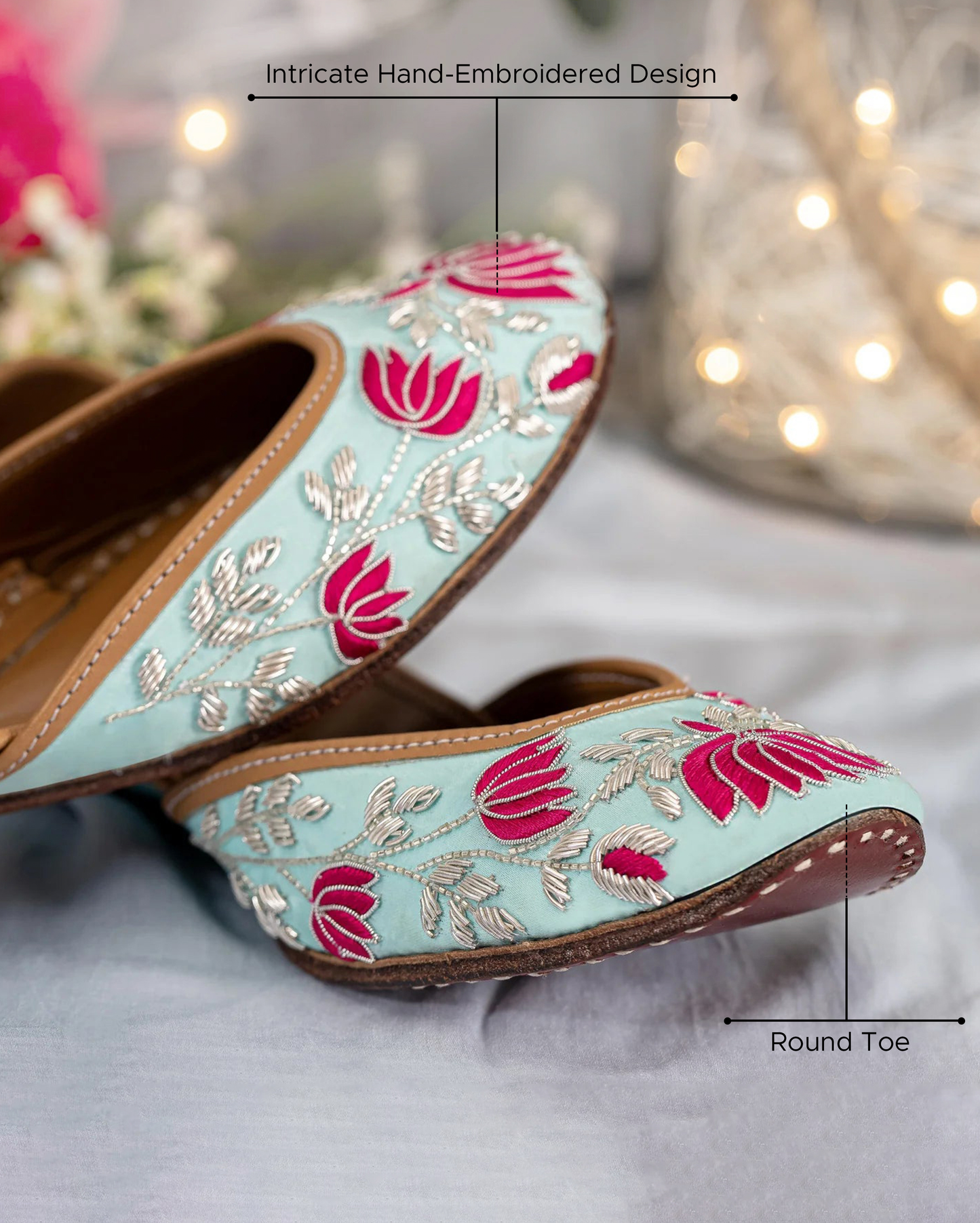 WATER LOTUS HANDCRAFTED JUTTI