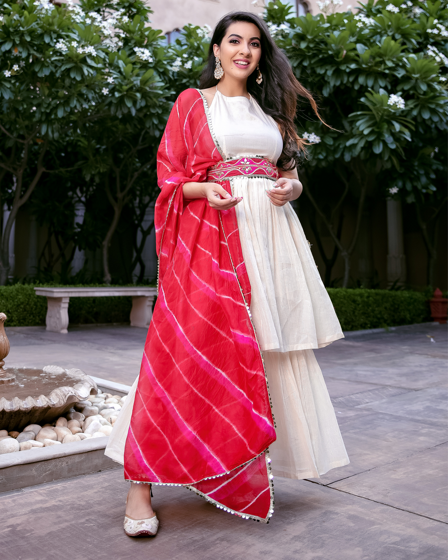 Pearl Dust Leheriya Gota Sharara Set Quick Cart