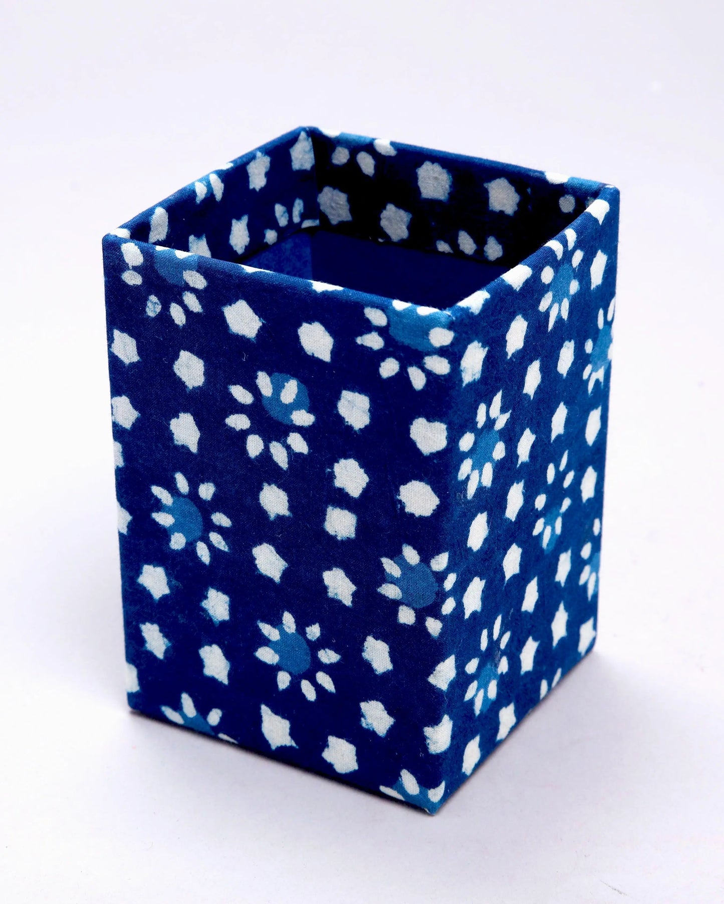 Indigo Bunting Handblock Pen Stand My Store