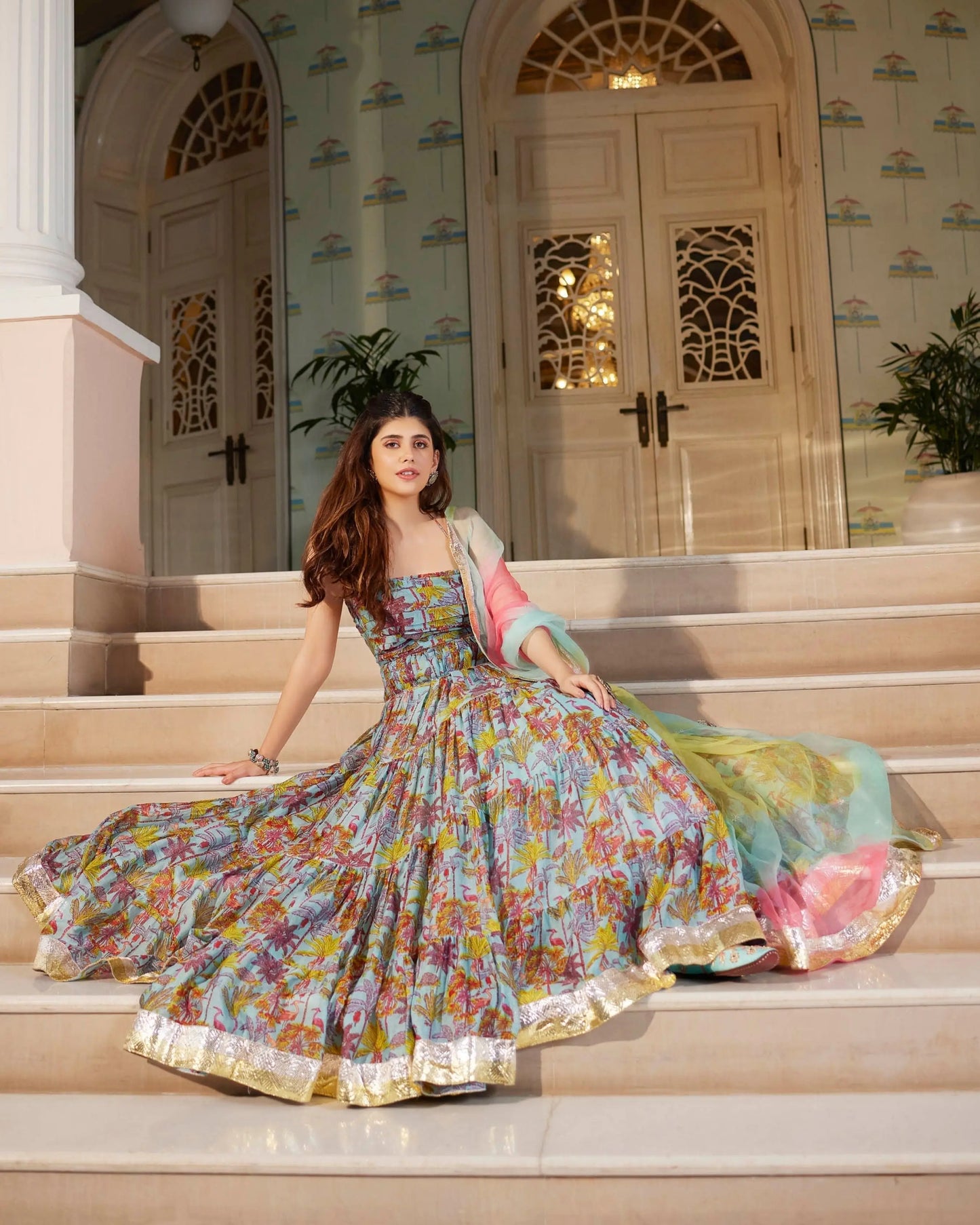 Zahira Chanderi Lehenga Set My Store