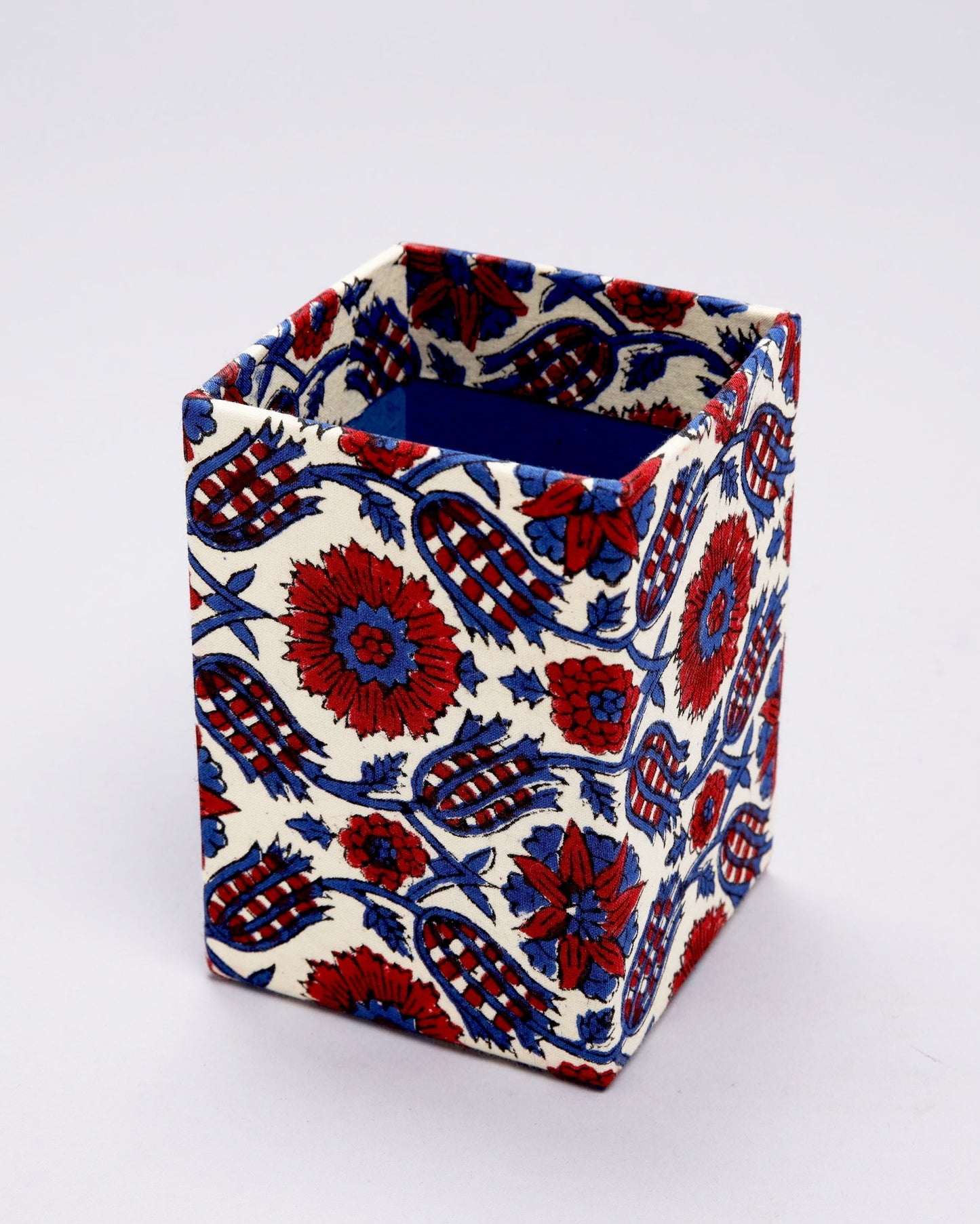 Blue Depths Handblock Pen Stand My Store