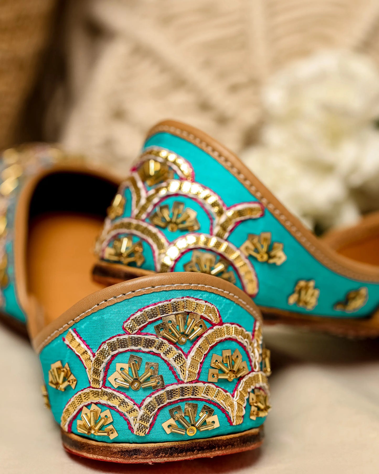 Cadet Blue Handcrafted Jutti My Store