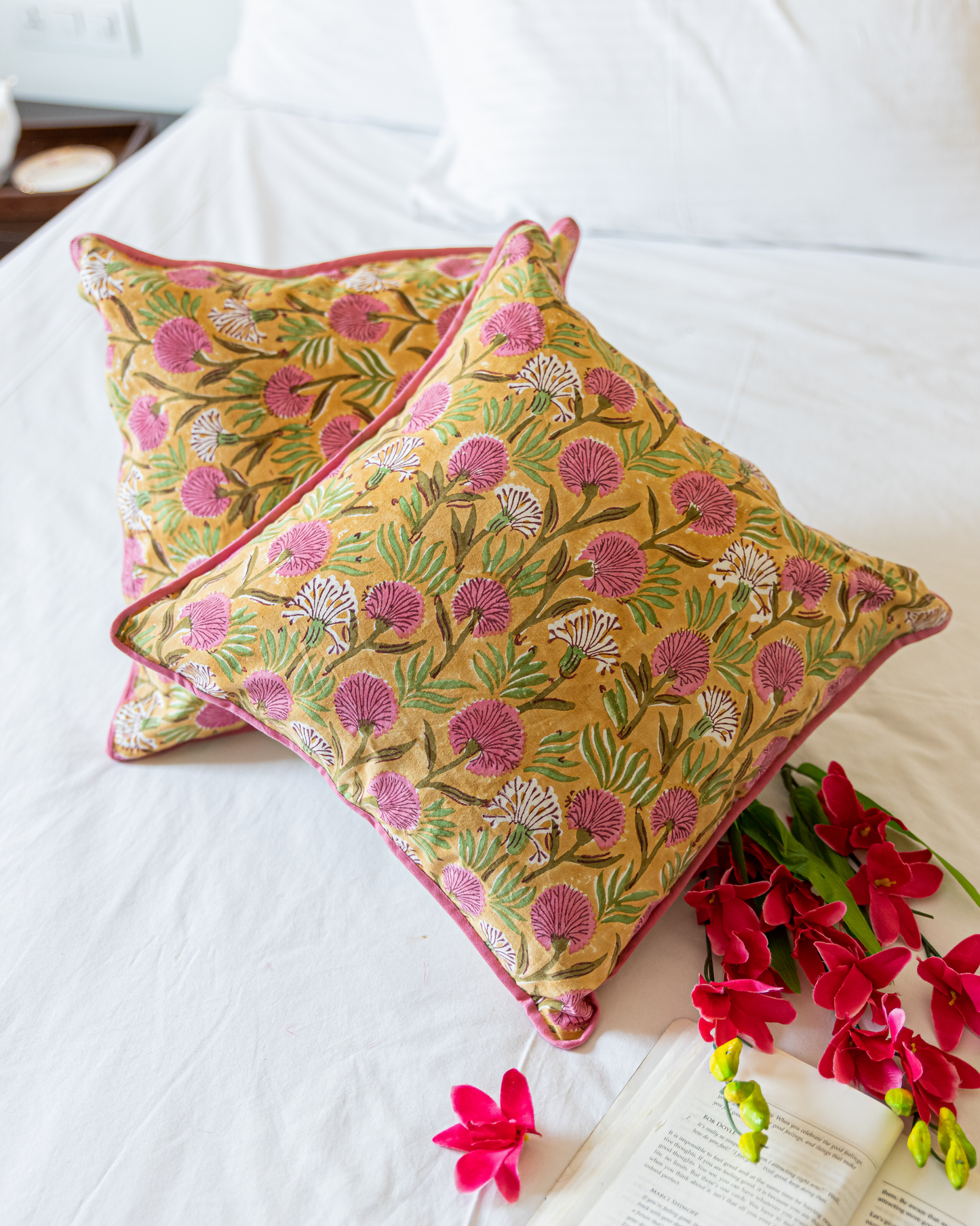 Gold Dust Handblock Cushion Cover My Store