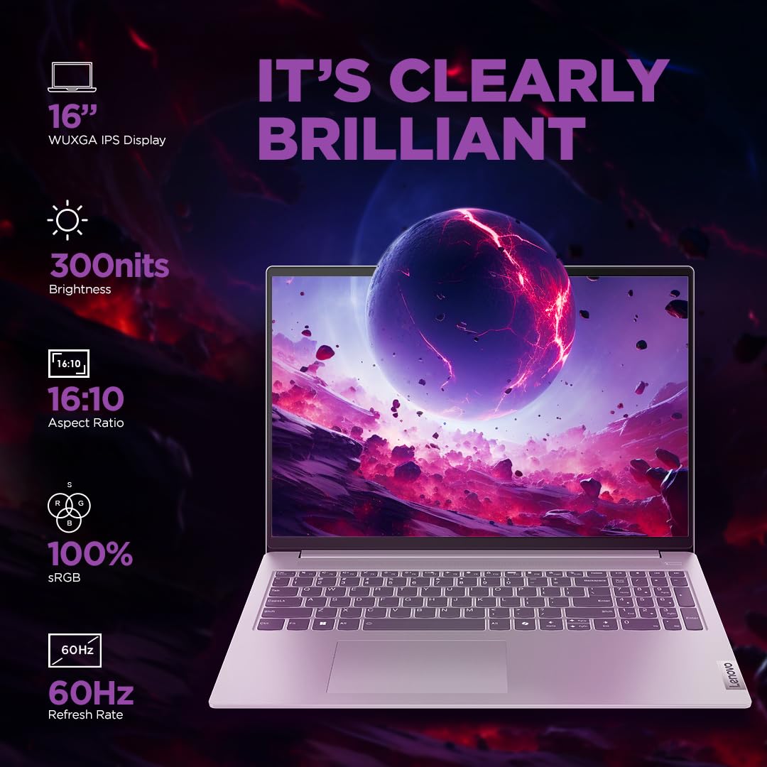 Lenovo IdeaPad Slim 5 | Intel Core Ultra 5 125H | Built-in AI 16" (40.64cm) |Thin & Light Laptop |16GB+512GB | SSD Win 11