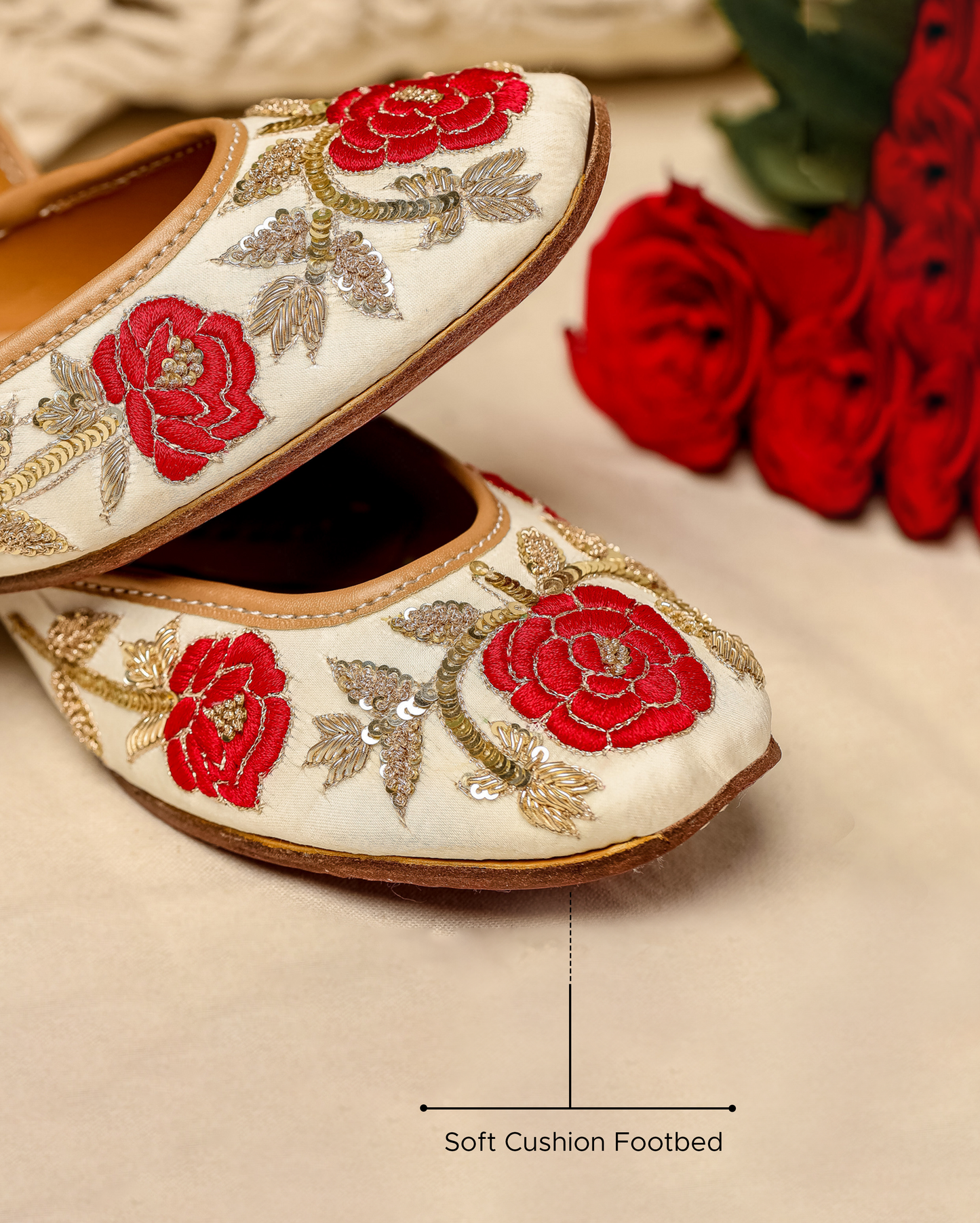 White Portland Handcrafted Jutti