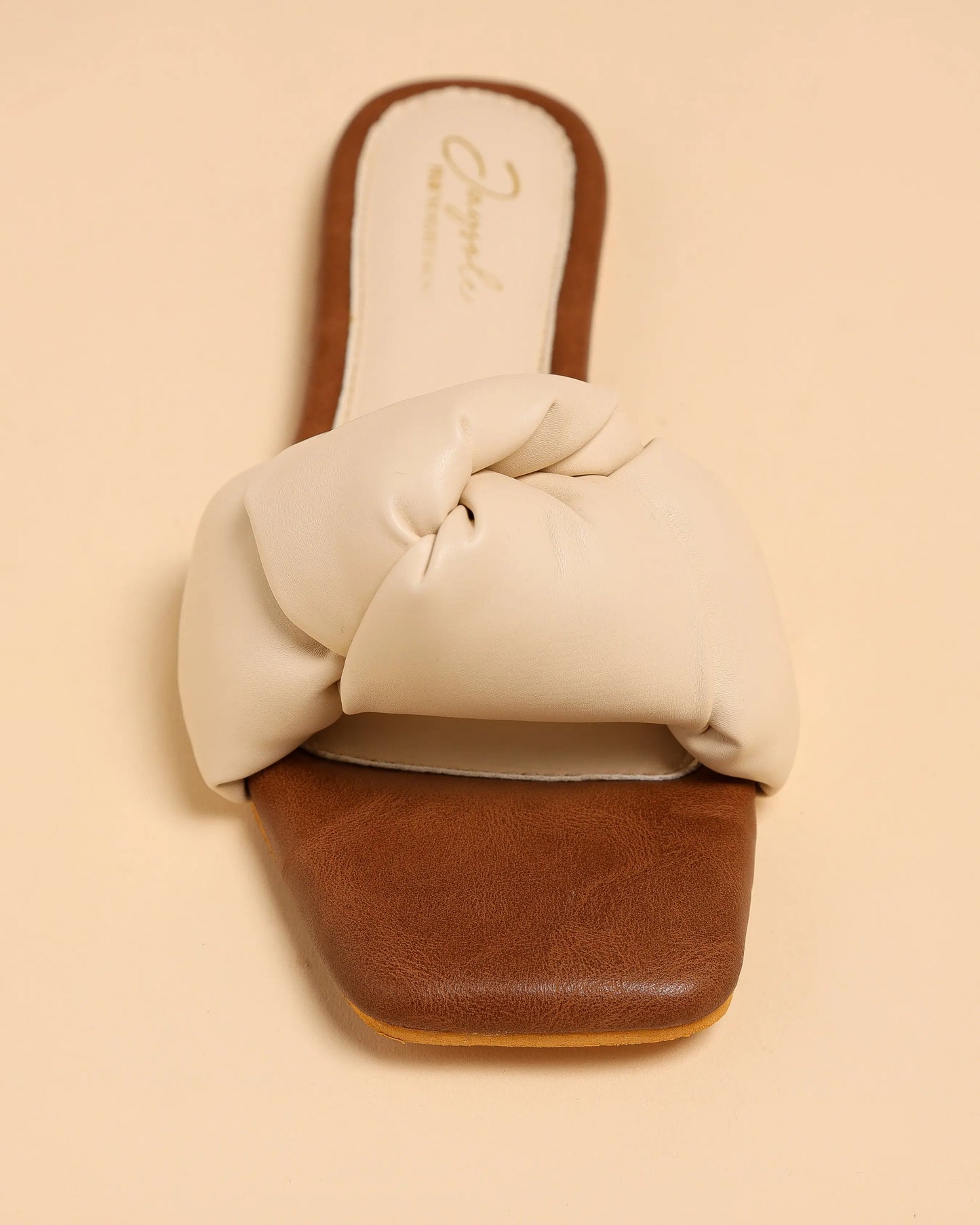 Camel Tale Knoted Flats My Store