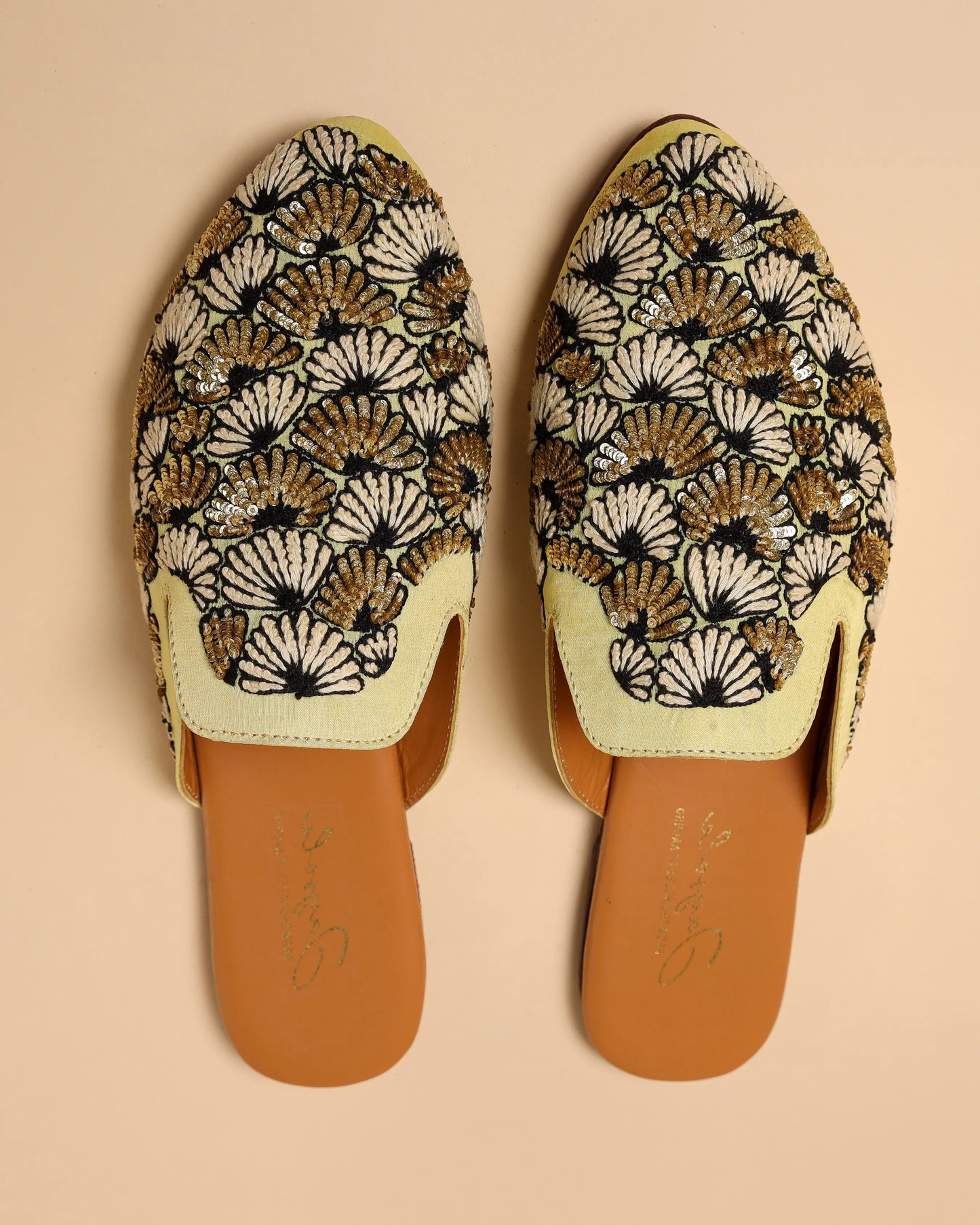 Antique Gold Handcrafted Mules My Store