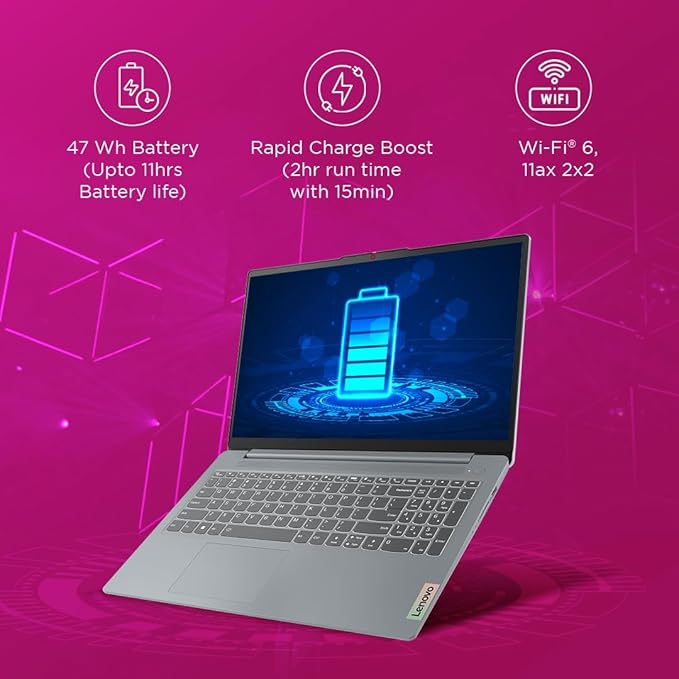 Lenovo IdeaPad Slim 3 | Ryzen 5 5625U 15.6" (39.6cm) | FHD Thin and Light Laptop (16GB RAM+512GB SSD+ Windows 11)