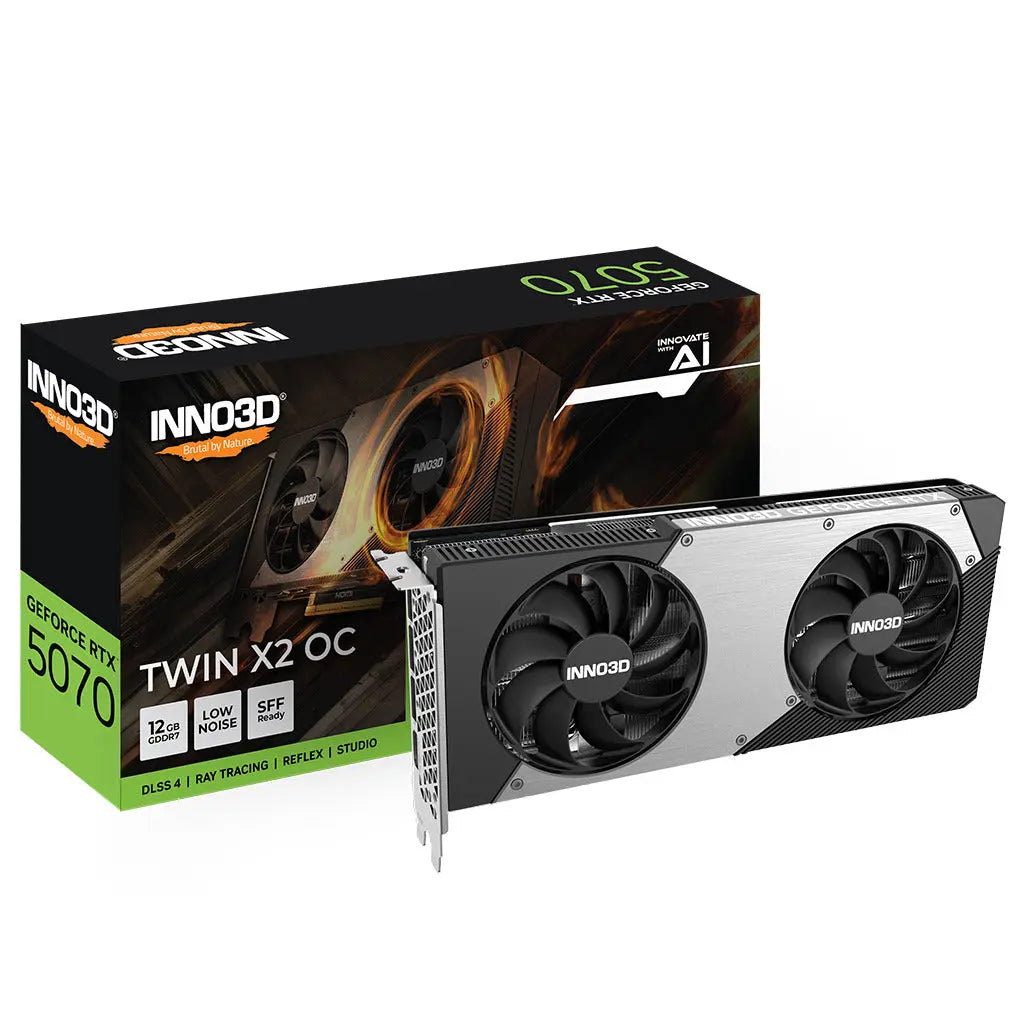 INNO3D GeForce RTX 5070 TWIN X2 OC 12GB GDDR7 Graphics Card-Black