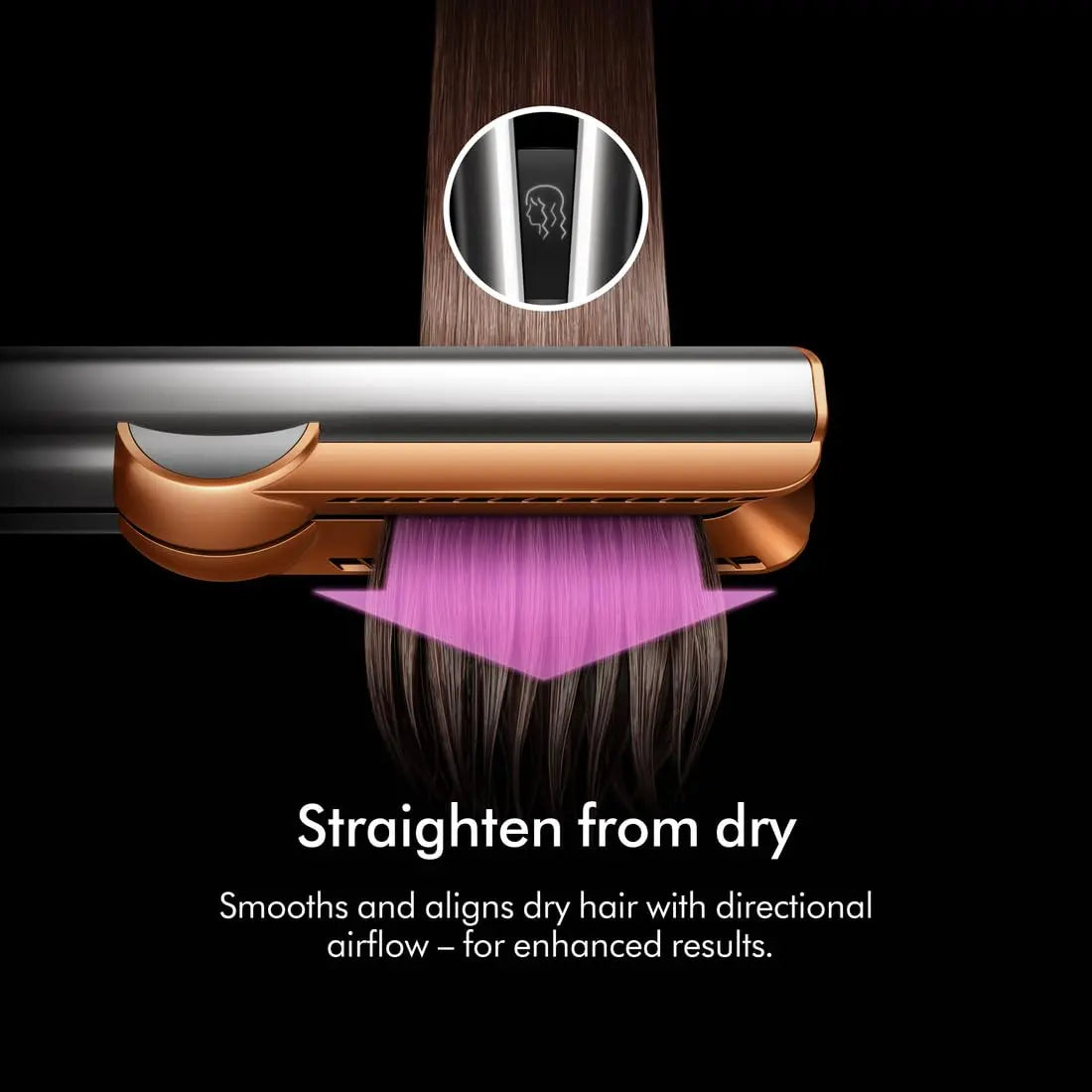 Dyson Airstrait Hair Straightener Red Velvet & Gold Straightens with Air No Hot Plates