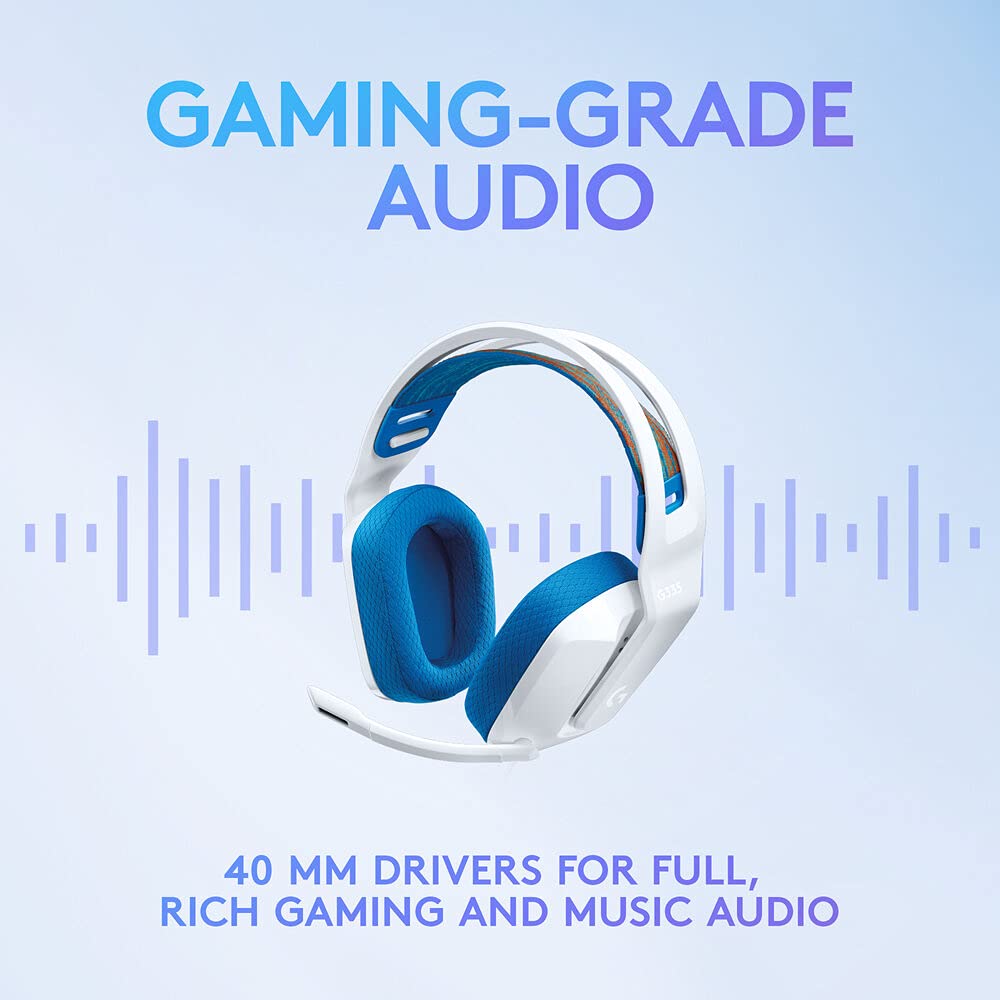 Logitech G335 Wired Lightweight Gaming Headphone White